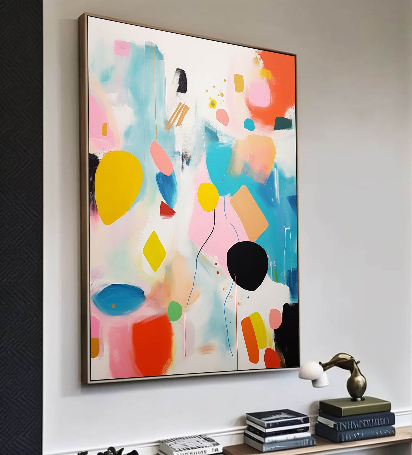 Joyful Celebration - Playful Whimsical Wall Art, Contemporary Colorful Painting