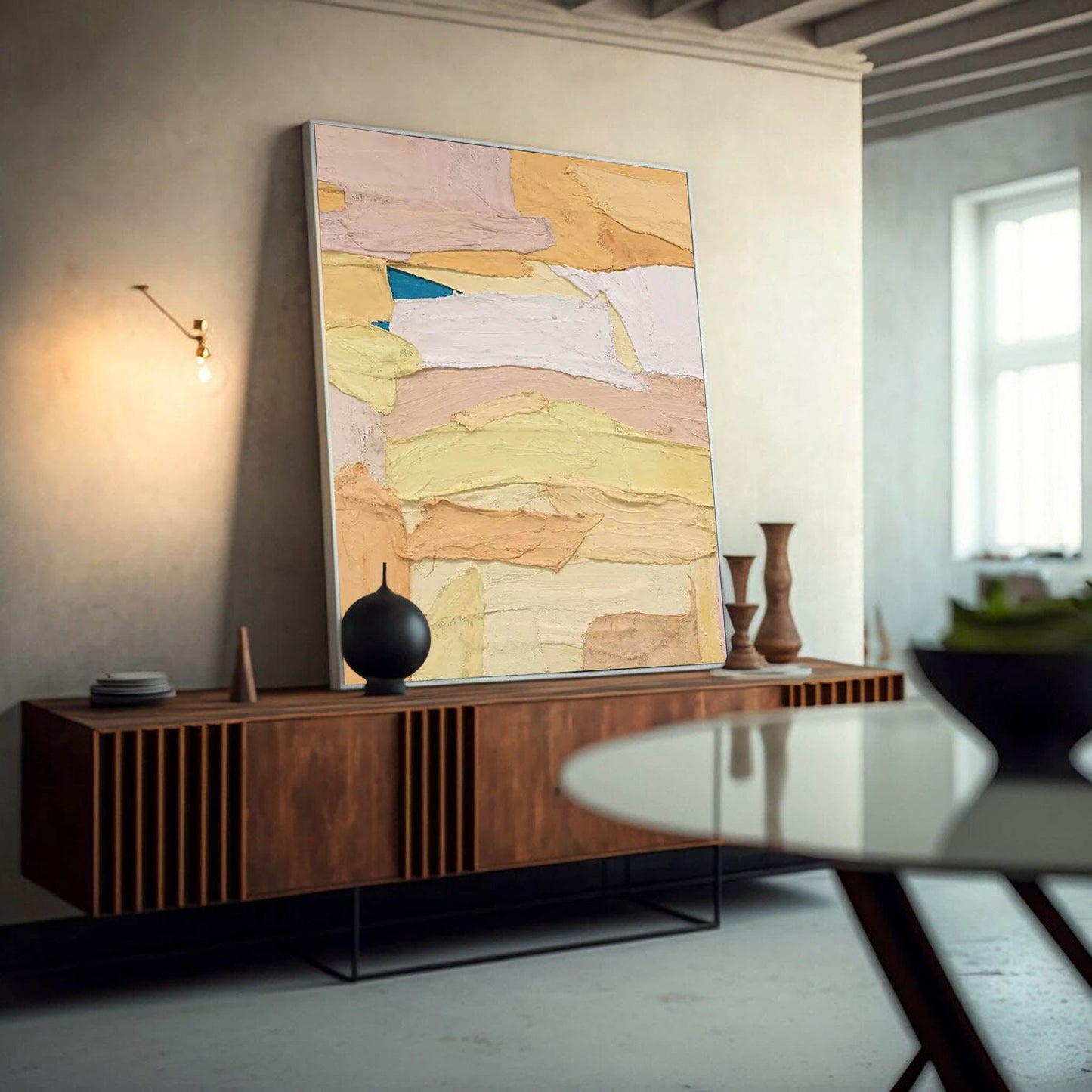 Desert Sun - Abstract Textured Paintings in Warm Earth Tones