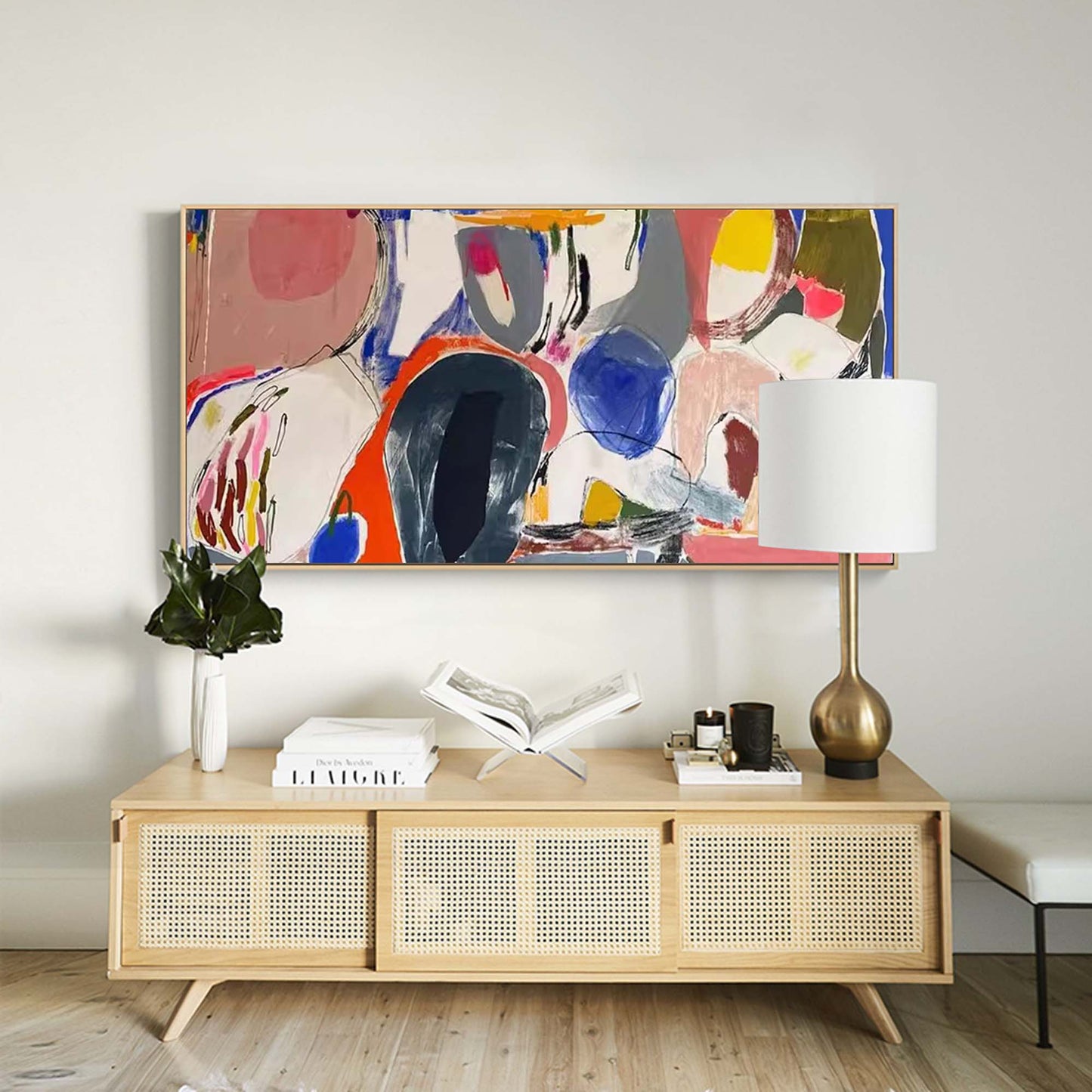 Eclectic Forms - Horizontal Wall Art Colorful Abstract Canvas