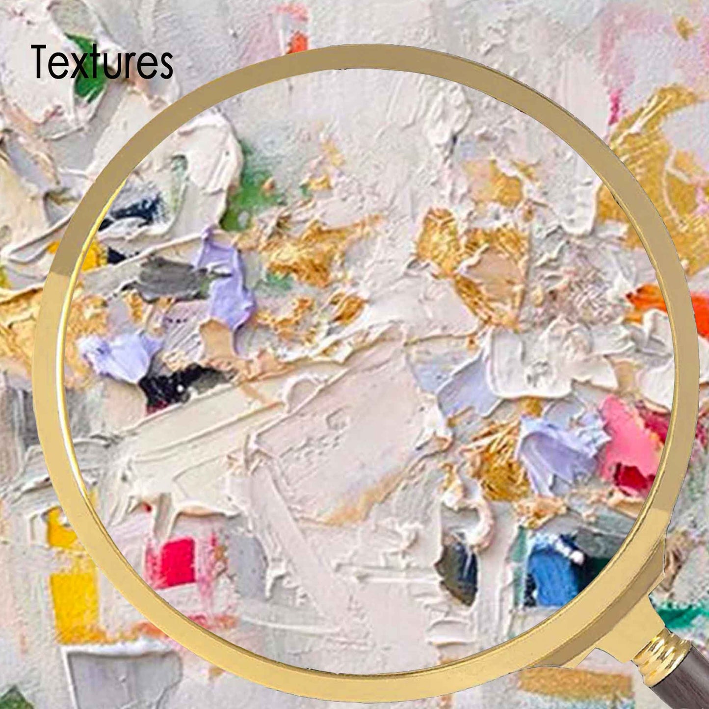Urban Fragments - Modern Textured Wall Art with Gold Accents