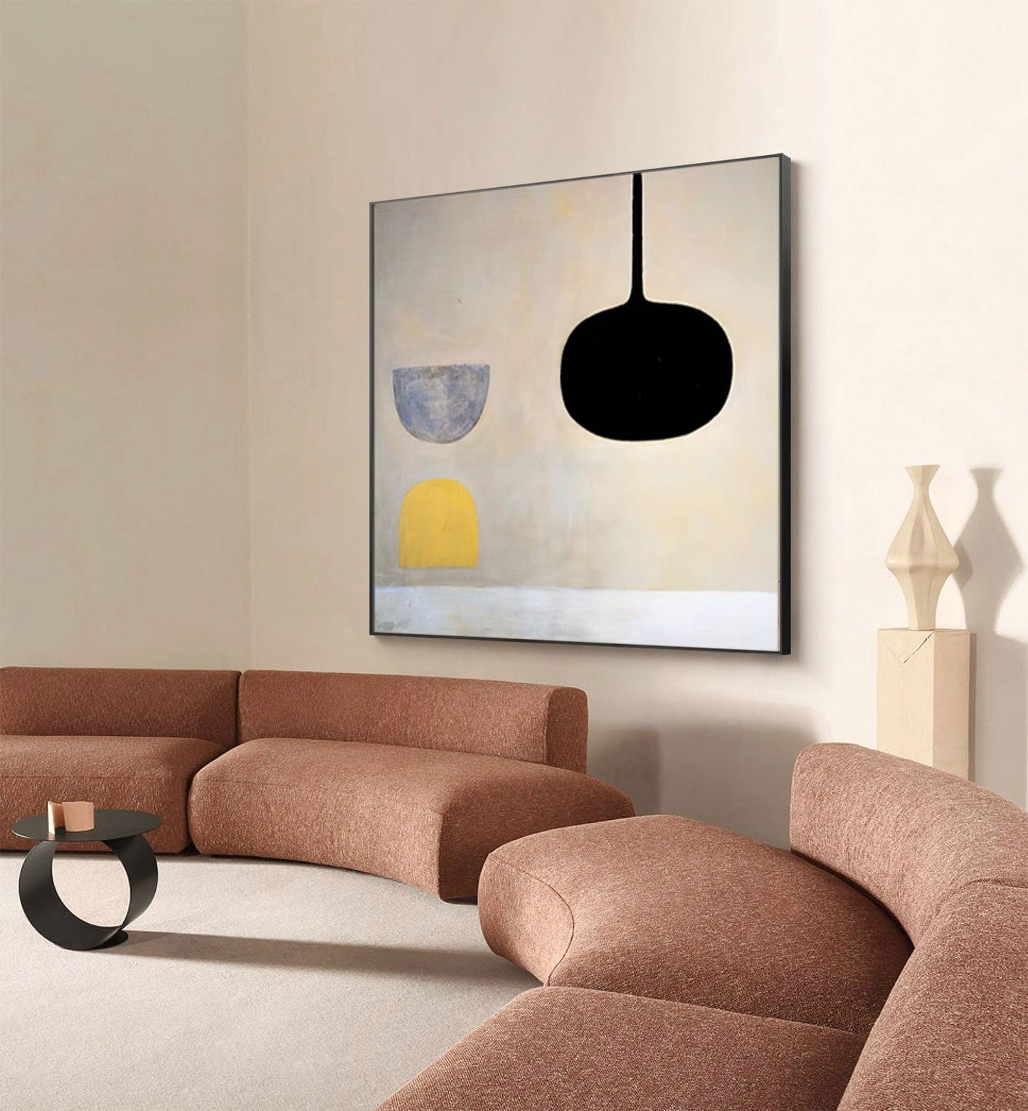 Suspended Forms - Minimalist Abstract Wall Art Canvas