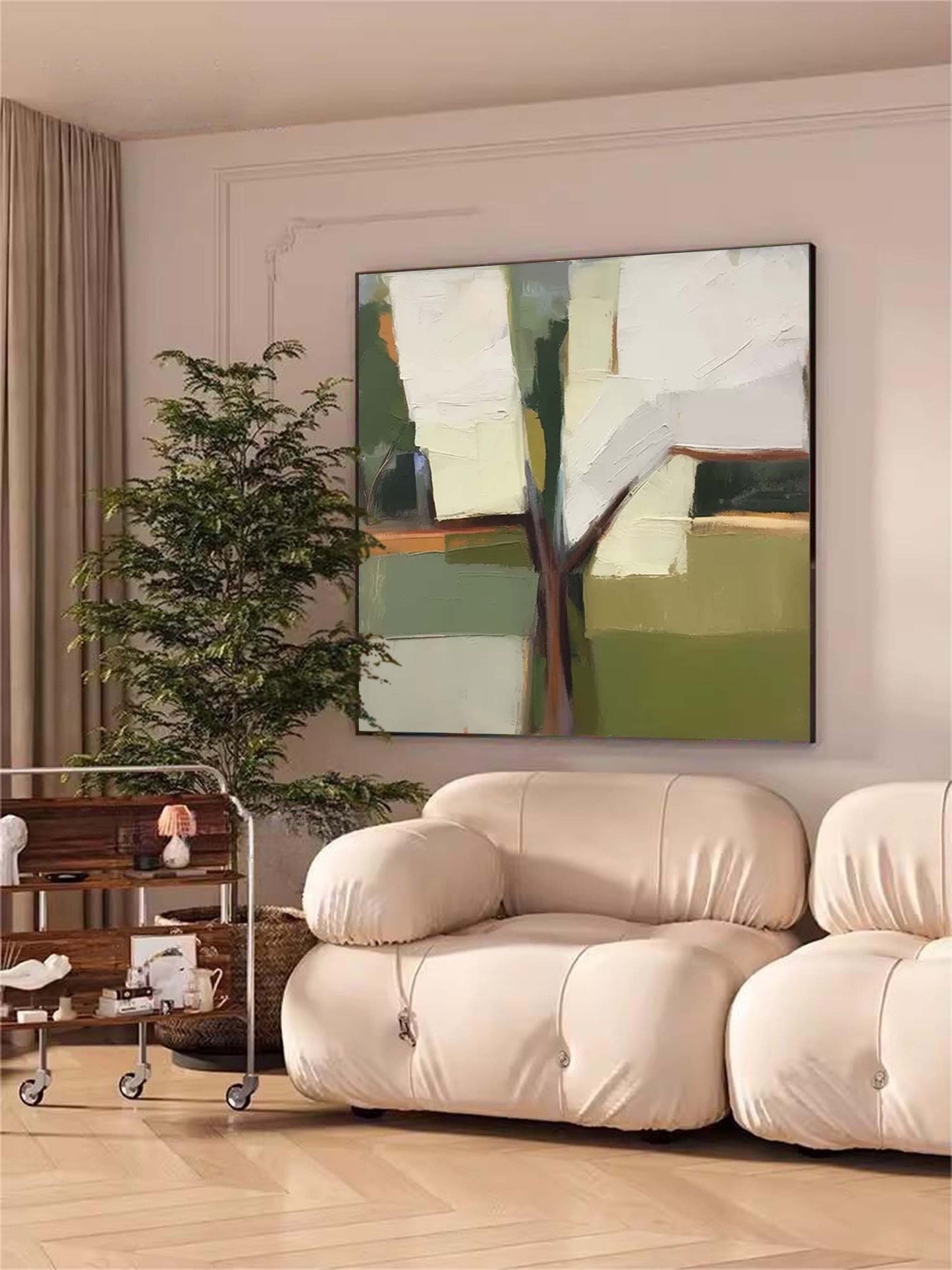 Olive Grove - Modern Art Abstract Tree Painting