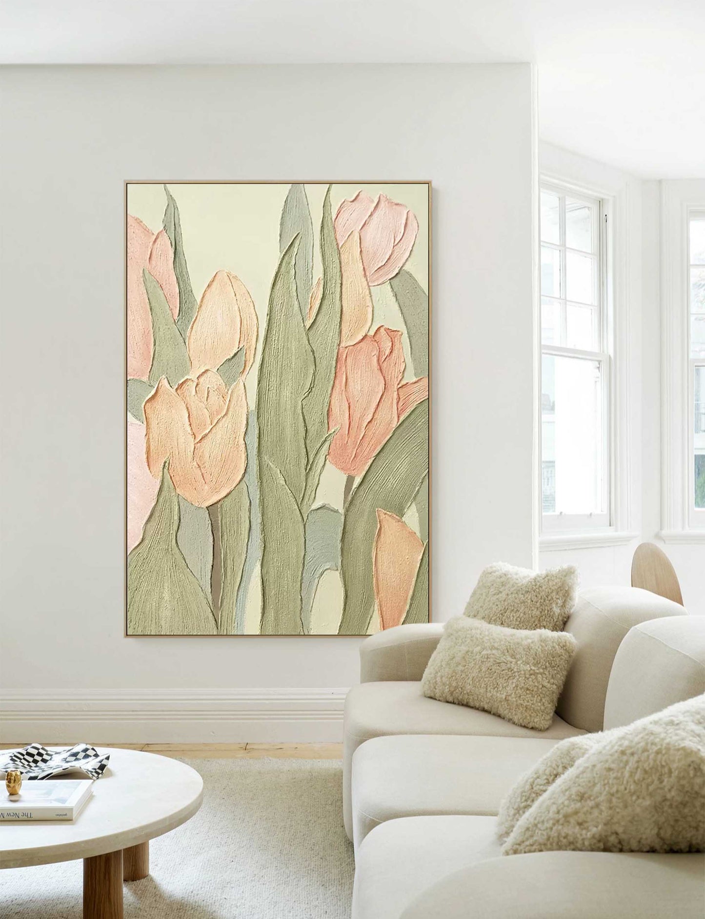 Spring Garden - Vintage Floral Tulip Wall Art for Shabby Chic Decor