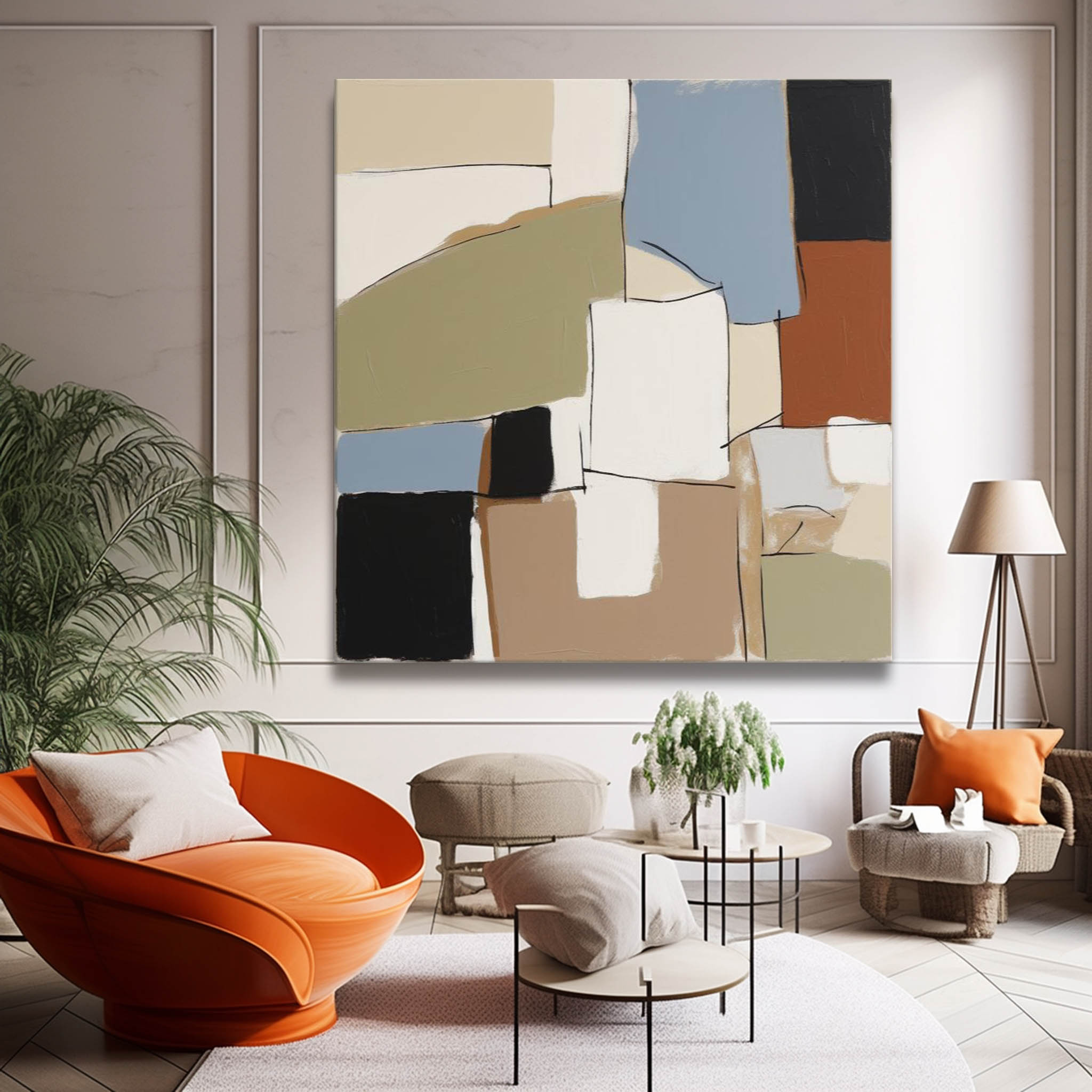 Abstract Canvas Art #AB339