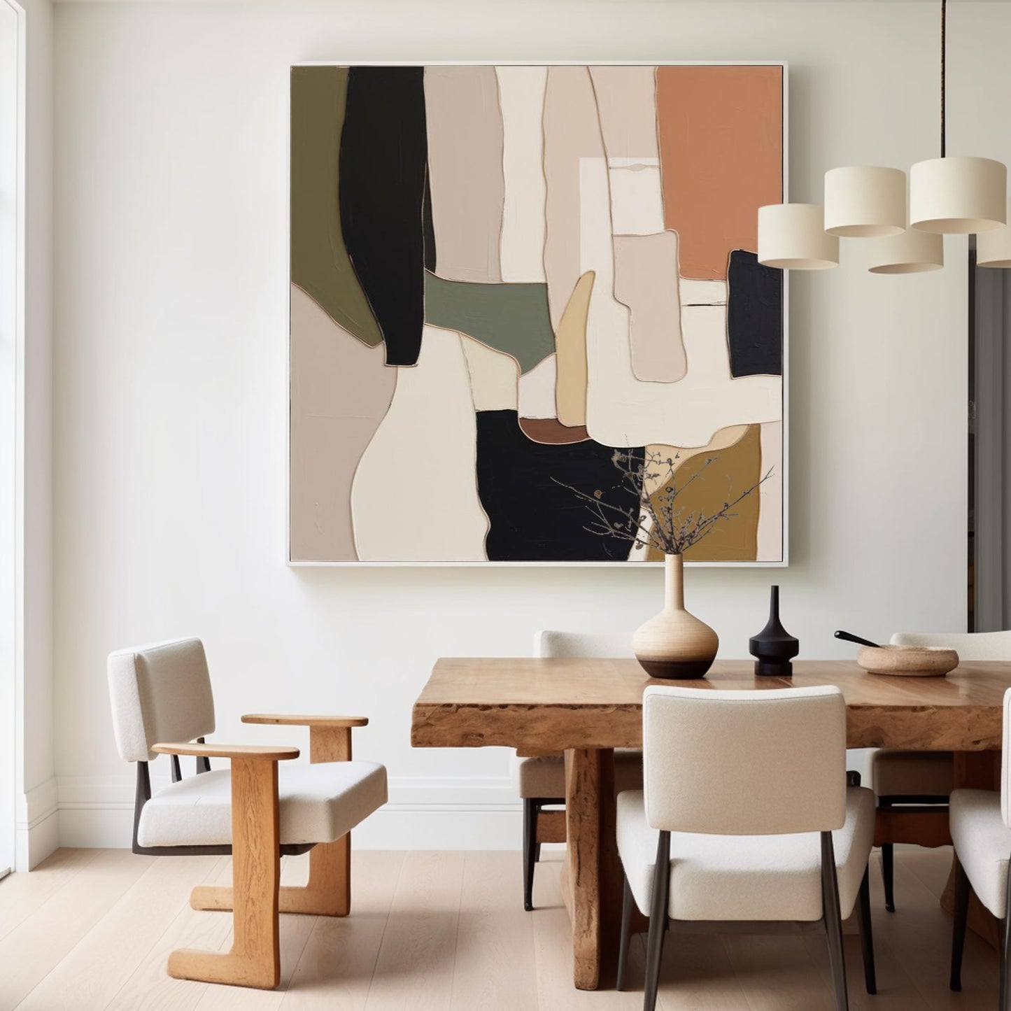 Formation Study - Modern Minimal Abstract Neutral Art in Earth Tones