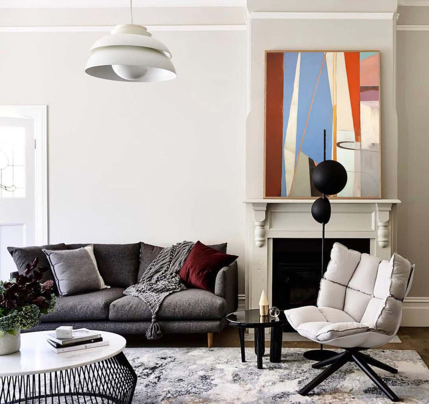 Architectural Forms - Geometric Mid Century Modern Paintings