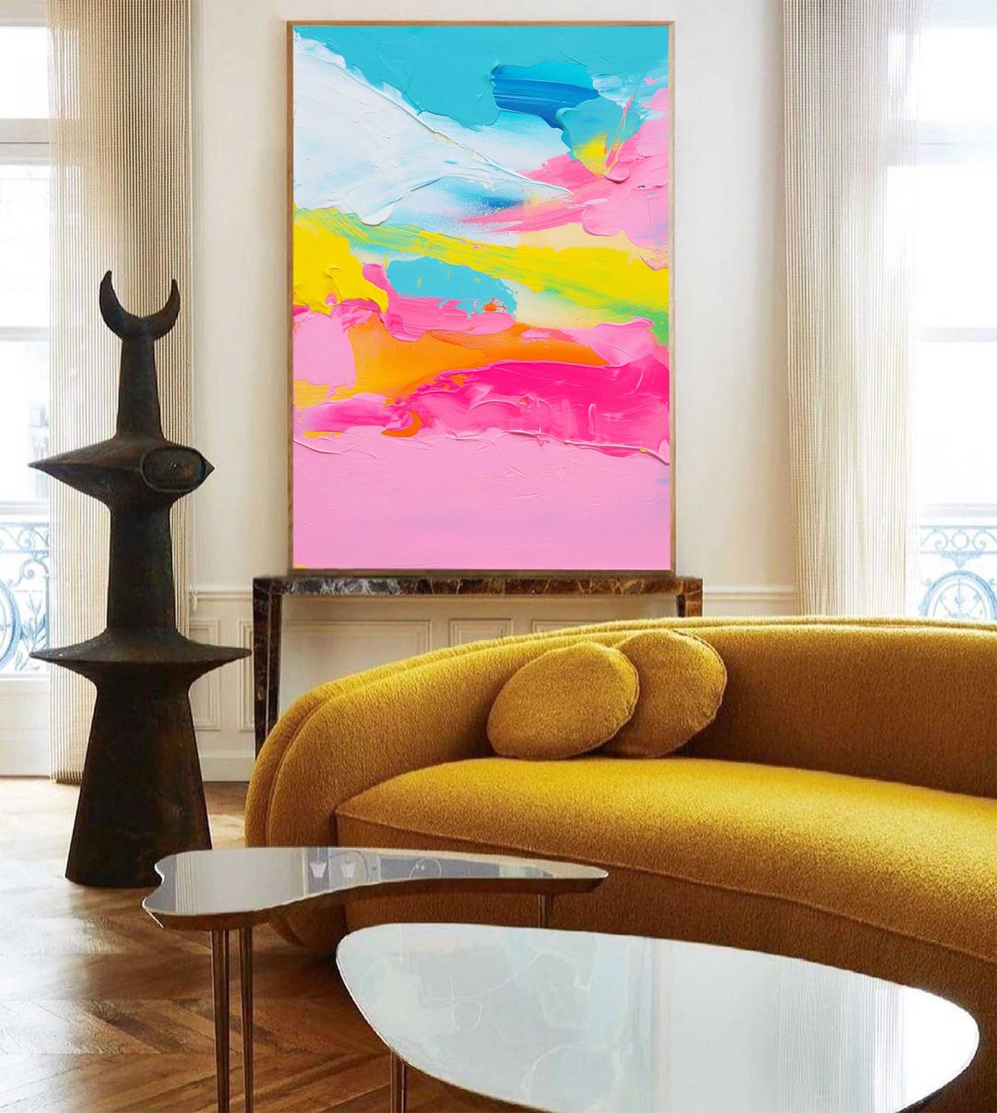 Summer Bliss - Happy and Bright Colored Paintings with Heavy Texture