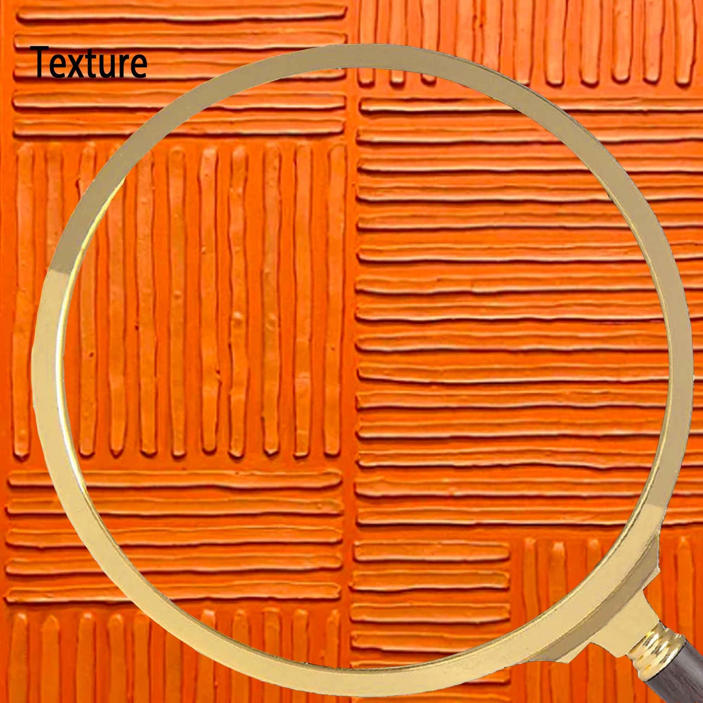 Terra Grid - Textured Burnt Orange Geometric Abstract Wall Art