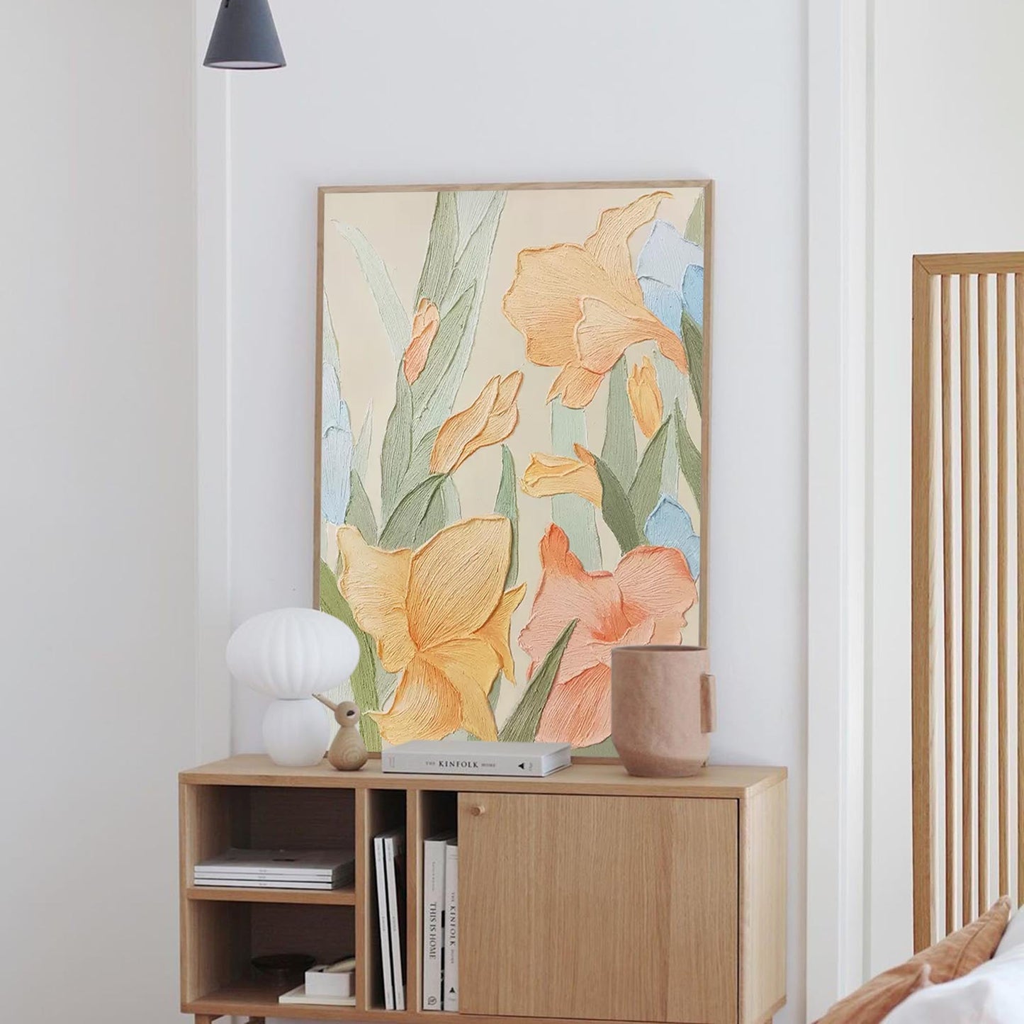 Pastel Garden - Textured Botanical Wall Art, Vintage Floral Painting