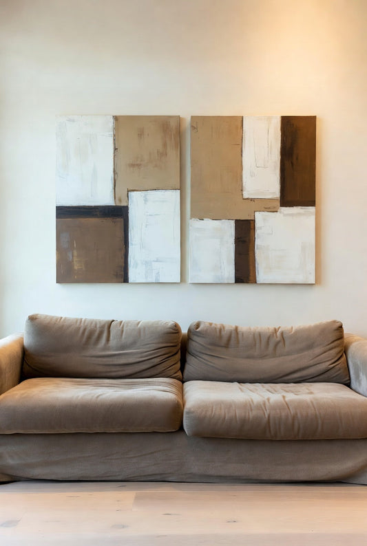 Living Room Diptych Wall Art Styling