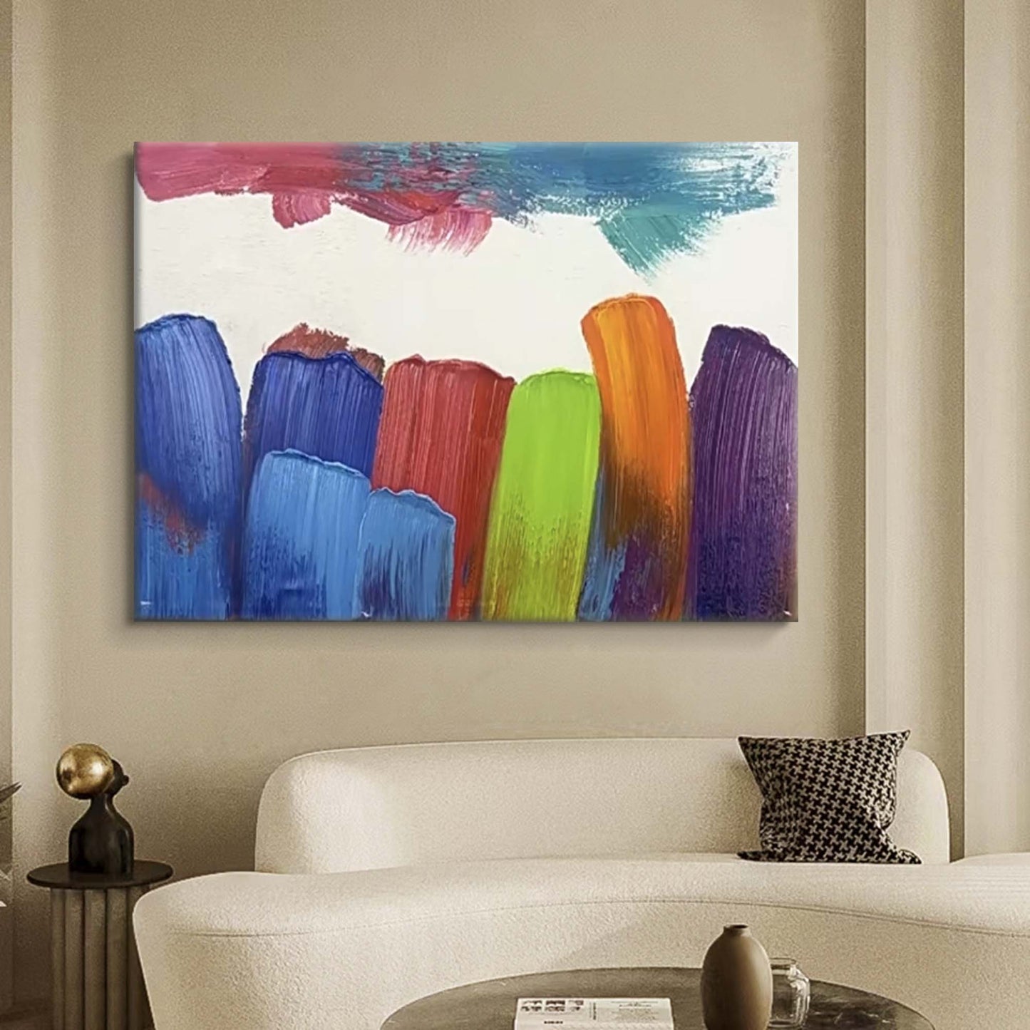 Color Valley - Abstract Landscape Painting Colorful Canvas Art