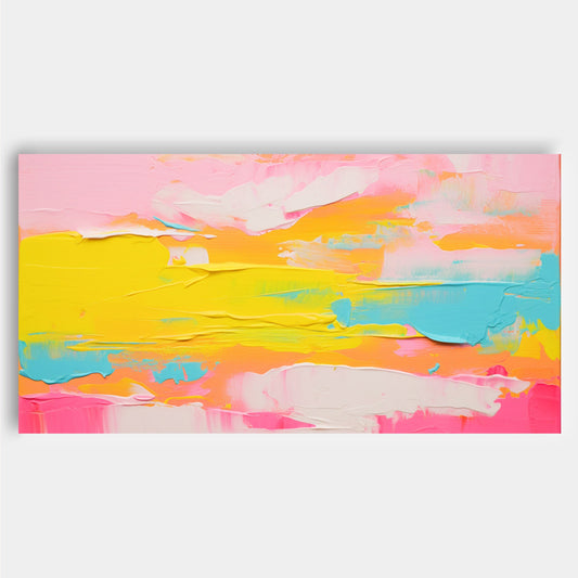 Summer Joy - Bright and Funky Wall Art with Heavy Texture