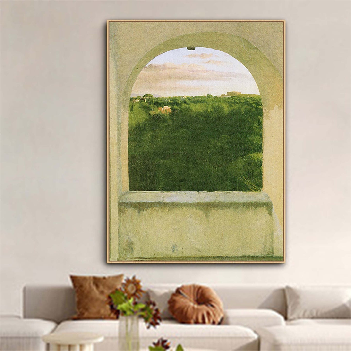 Tuscan Window - Vintage Wall Art Landscape Painting