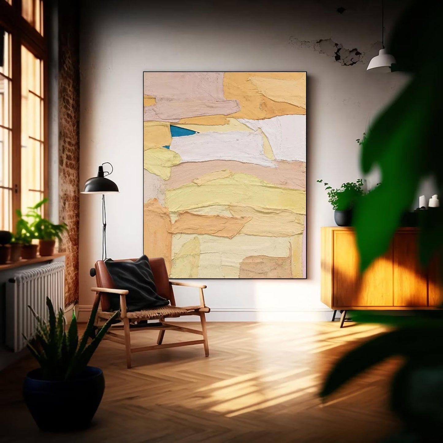 Desert Sun - Abstract Textured Paintings in Warm Earth Tones