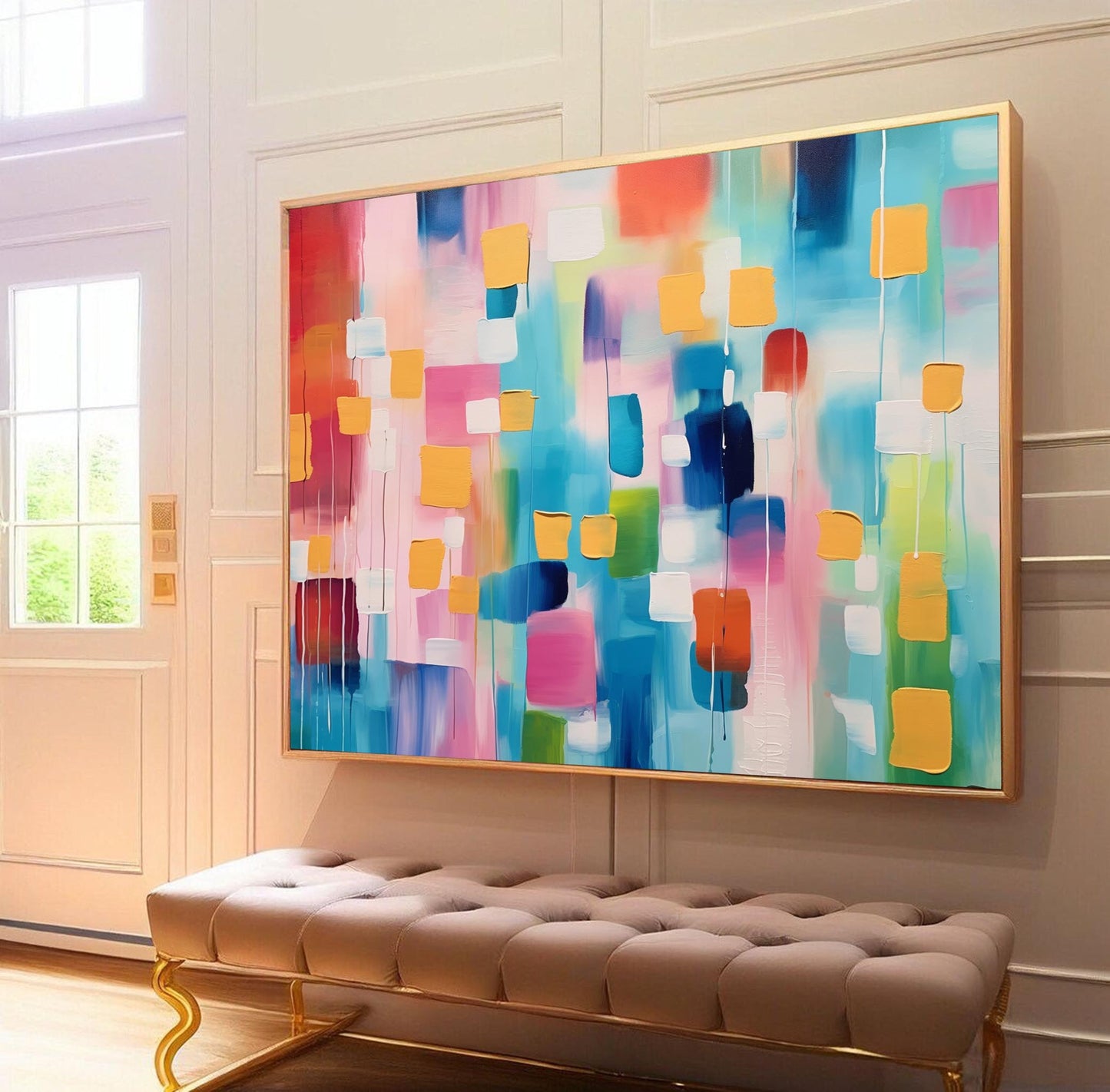 Joyful Pixels - Colorful Abstract Artworks with Geometric Blocks