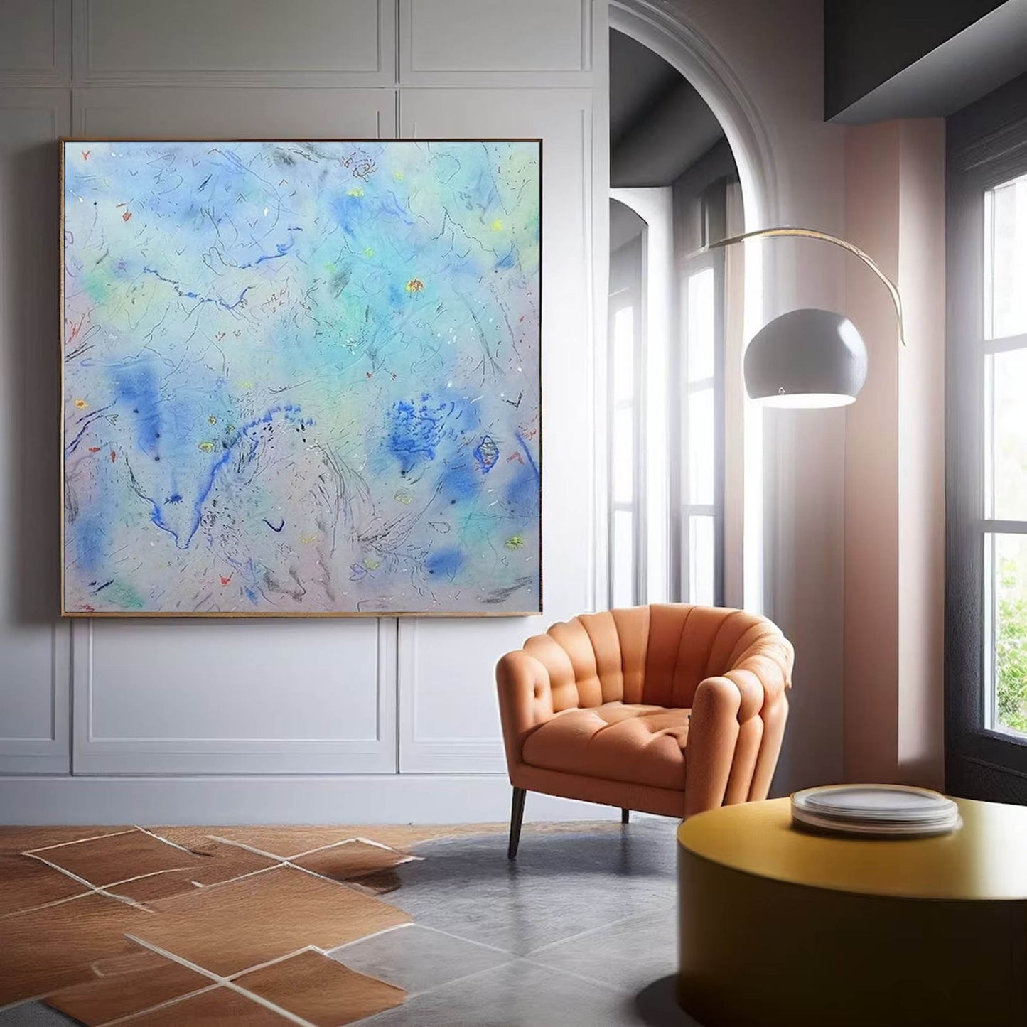 Celestial Dream - Ethereal Blue White Abstract Painting