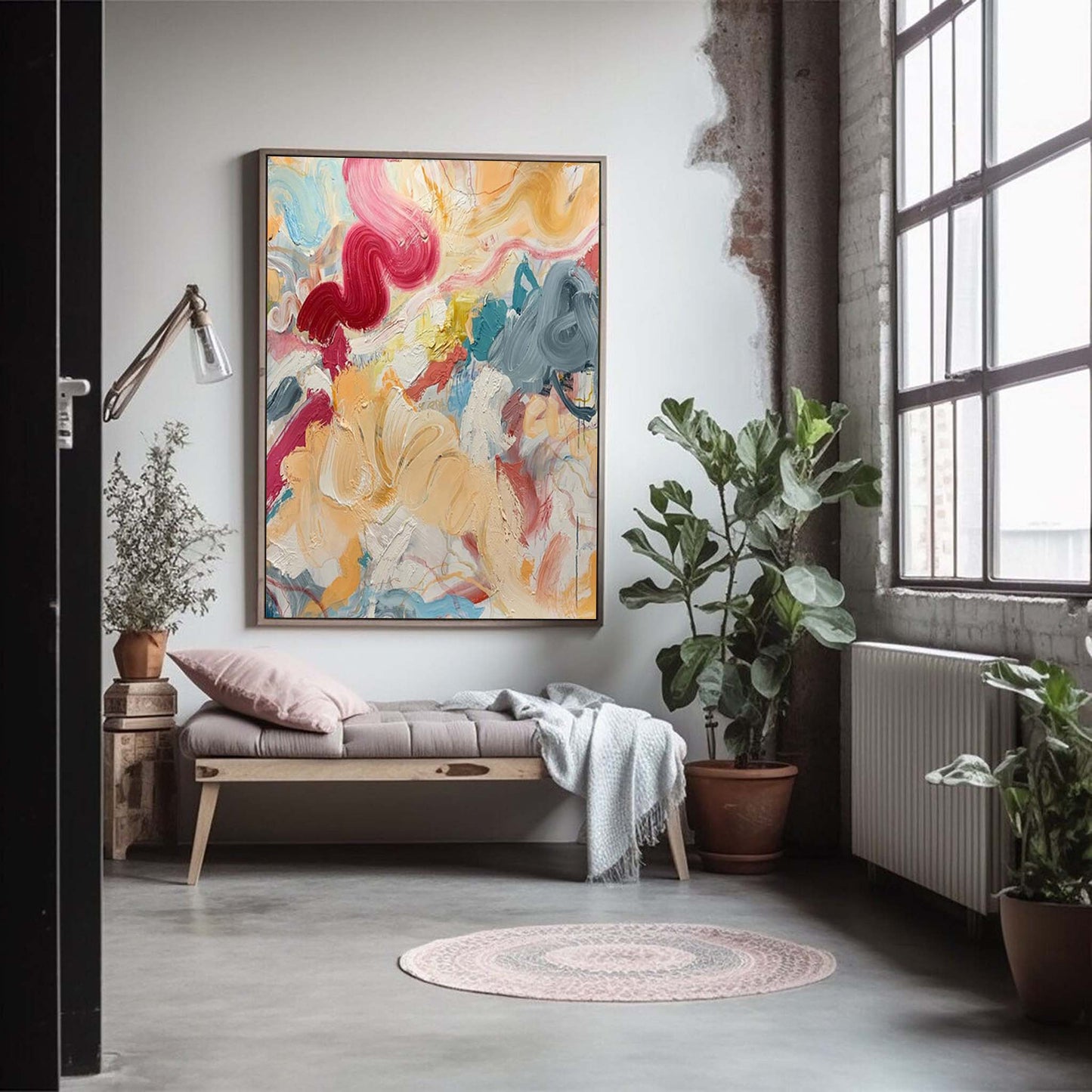 Rhythmic Flow - Abstract Wall Art Paintings Colorful Canvas