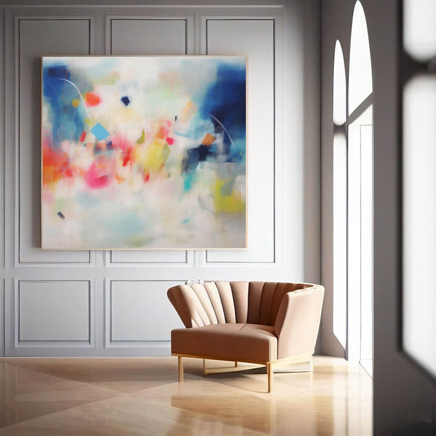 Joyful Dream - Contemporary Happy Abstract Painting, Modern Colorful Art
