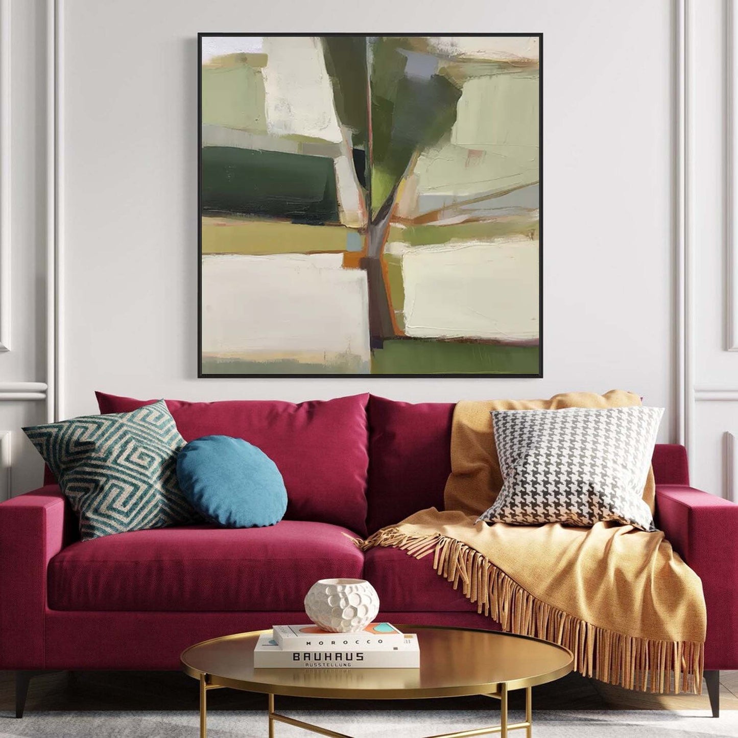 Olive Grove - Modern Abstract Landscape Art Tree Painting