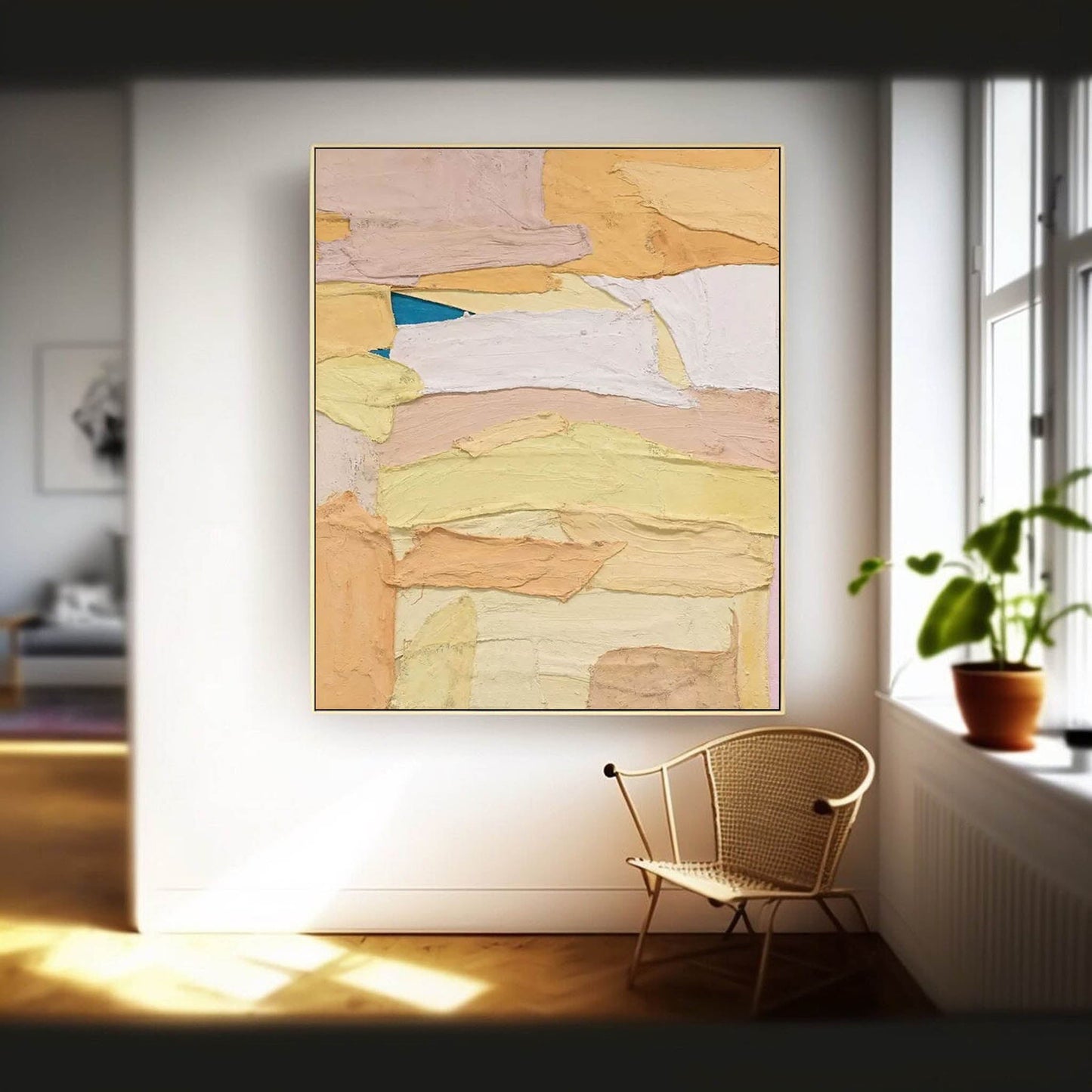 Desert Sun - Abstract Textured Paintings in Warm Earth Tones