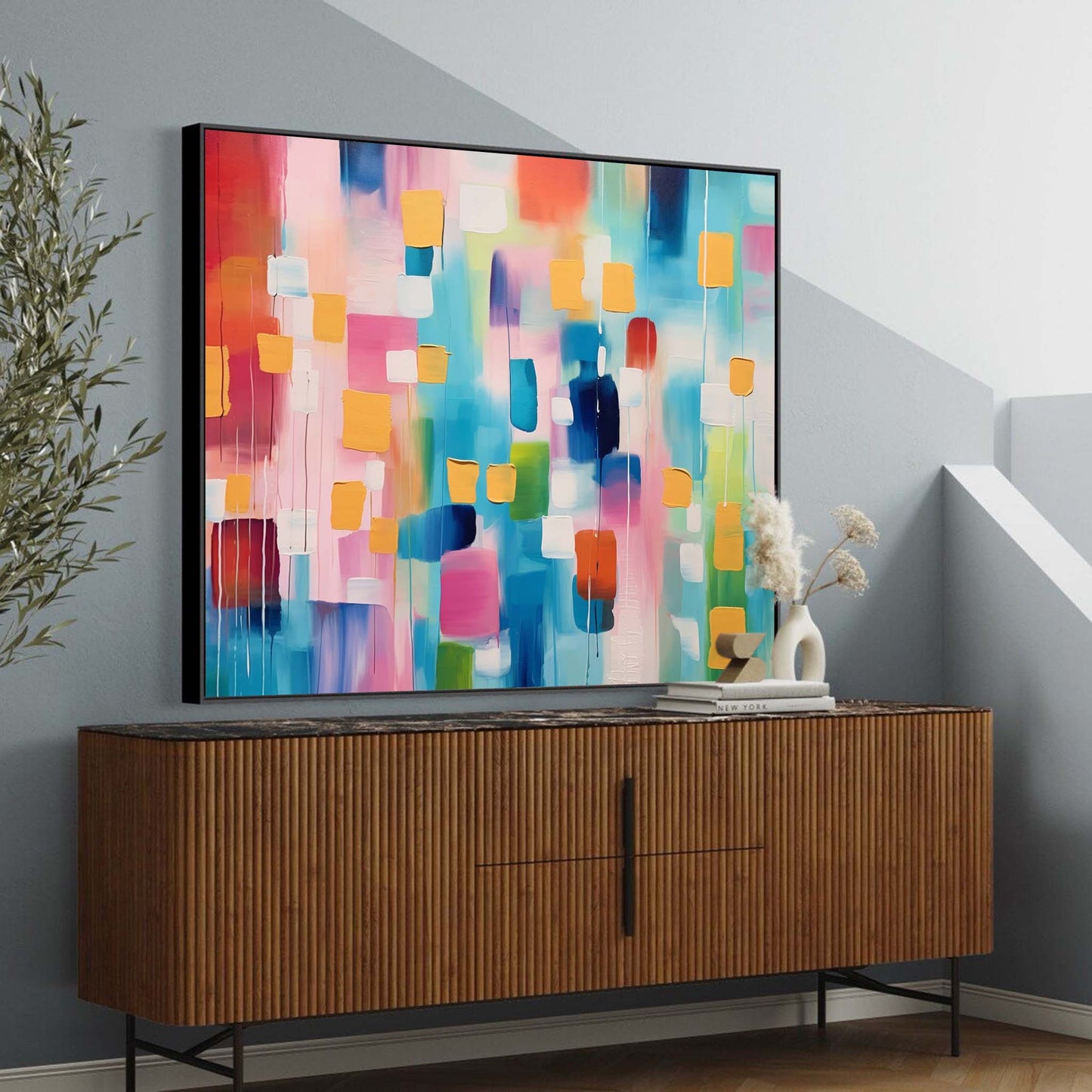 Joyful Pixels - Colorful Abstract Artworks with Geometric Blocks