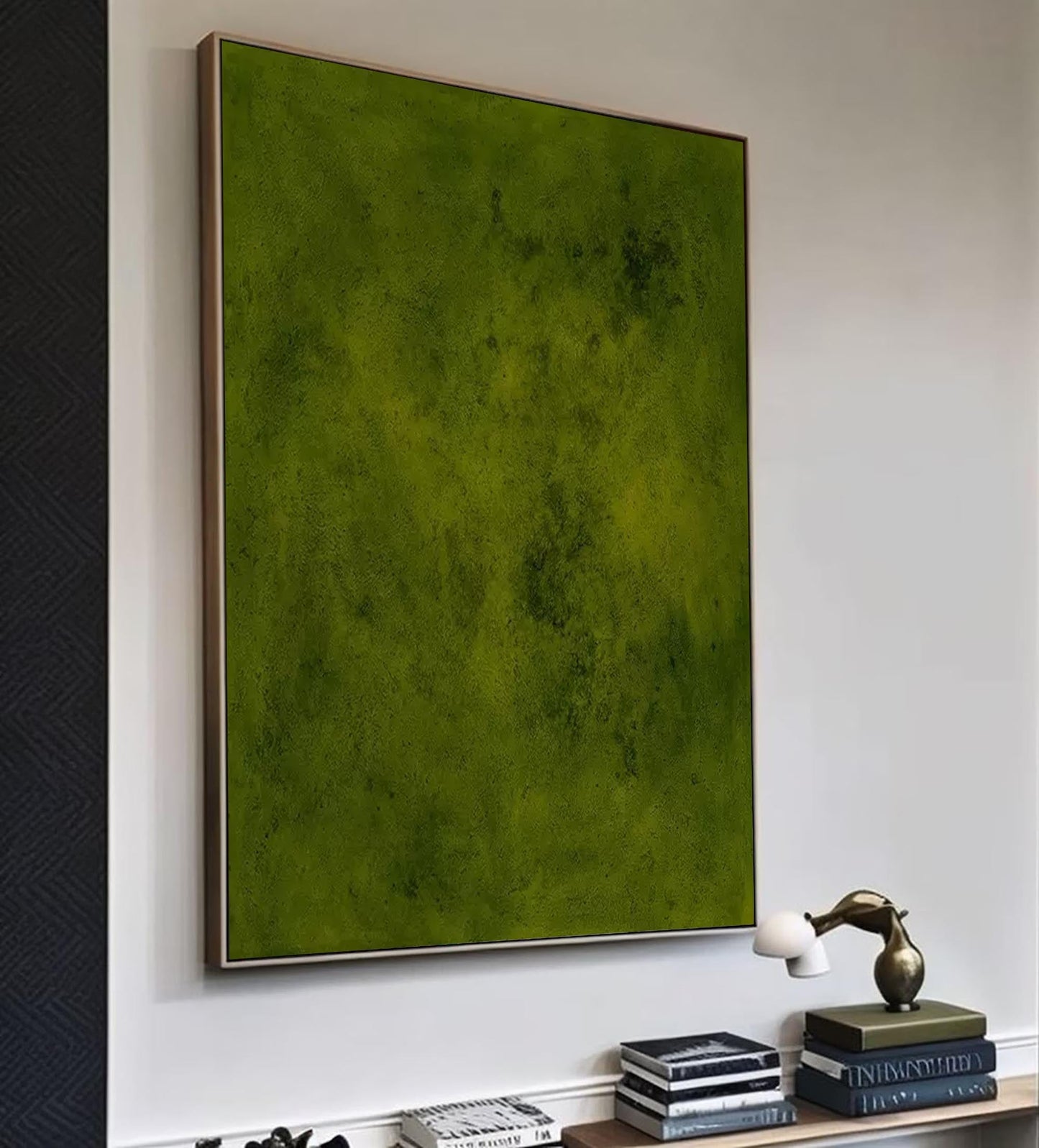 Deep Forest - Moody Olive Green Abstract Wall Art
