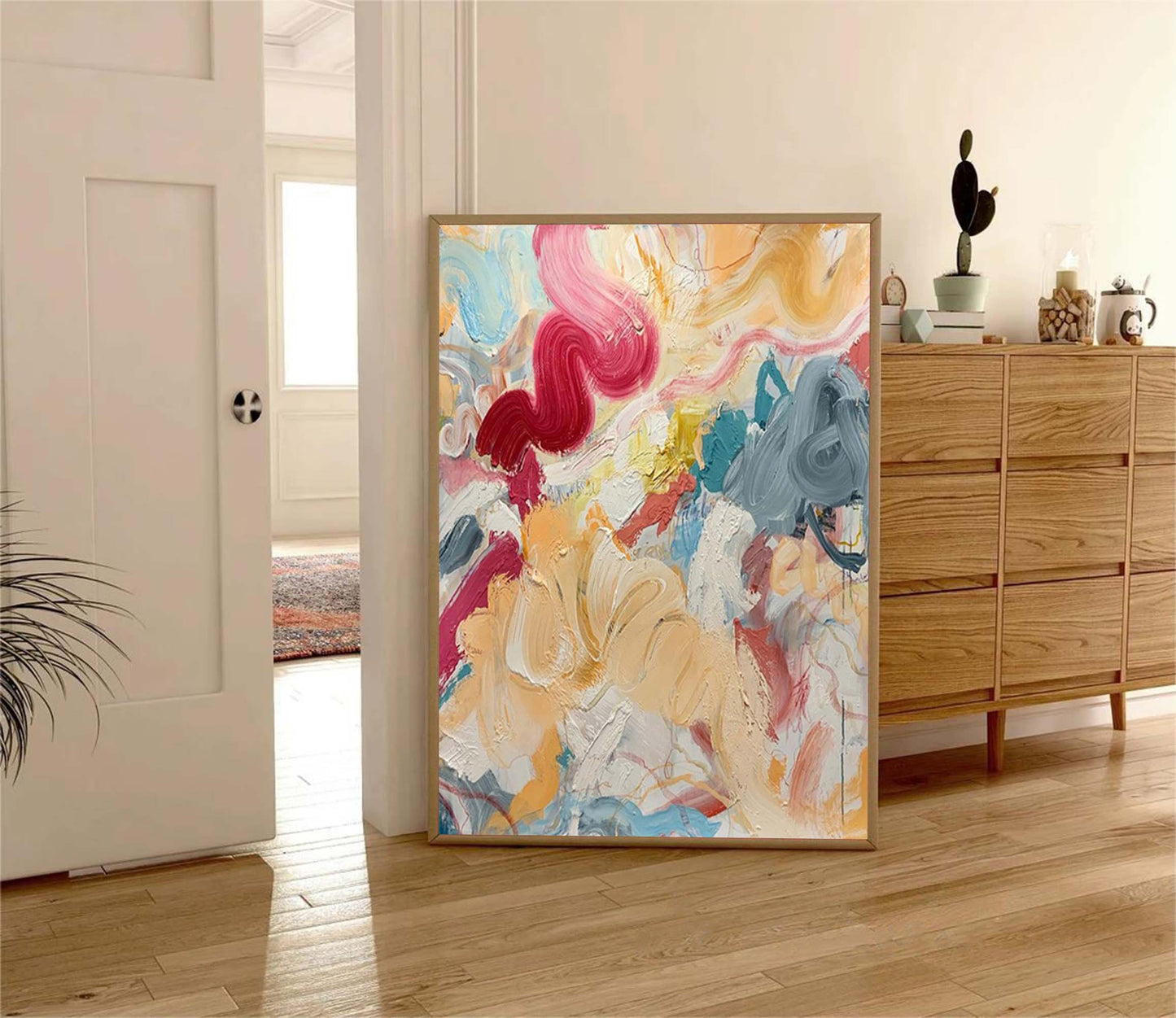 Rhythmic Flow - Abstract Wall Art Paintings Colorful Canvas