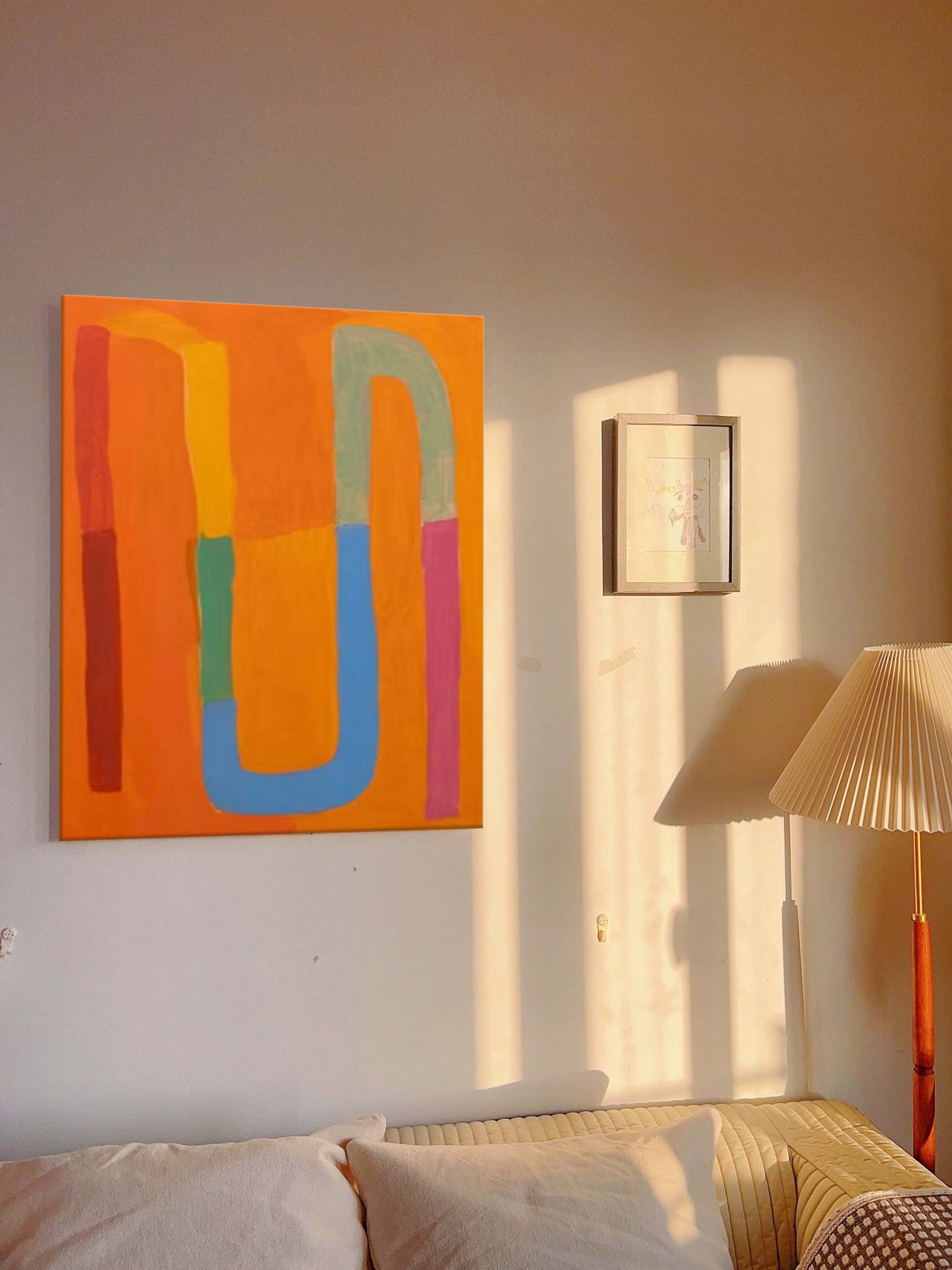 Vibrant Pathways - Modern Colorful Abstract Painting on Canvas for Living Room Decor