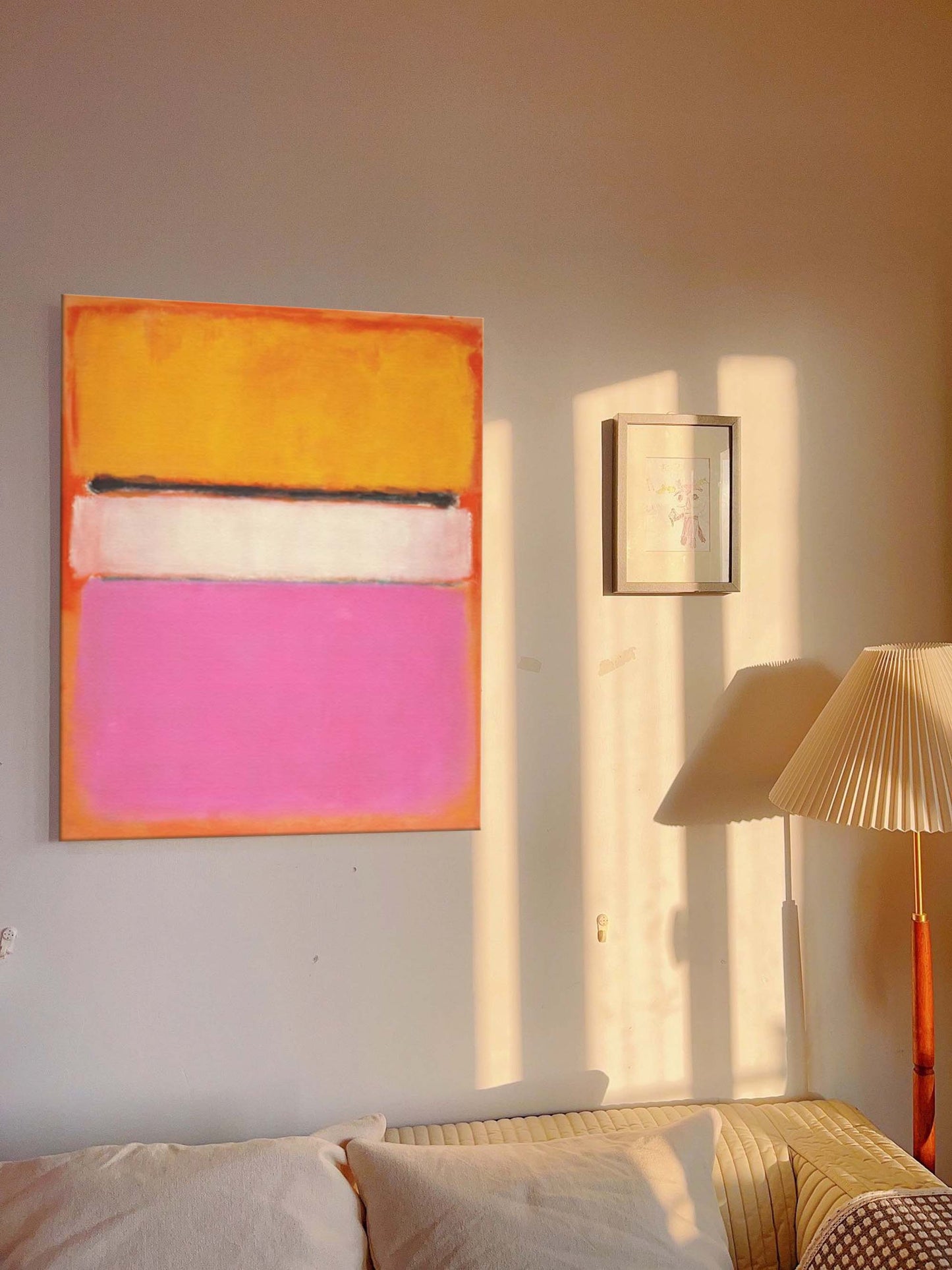 Sunset Glow - Pink and Orange Wall Art Abstract Canvas