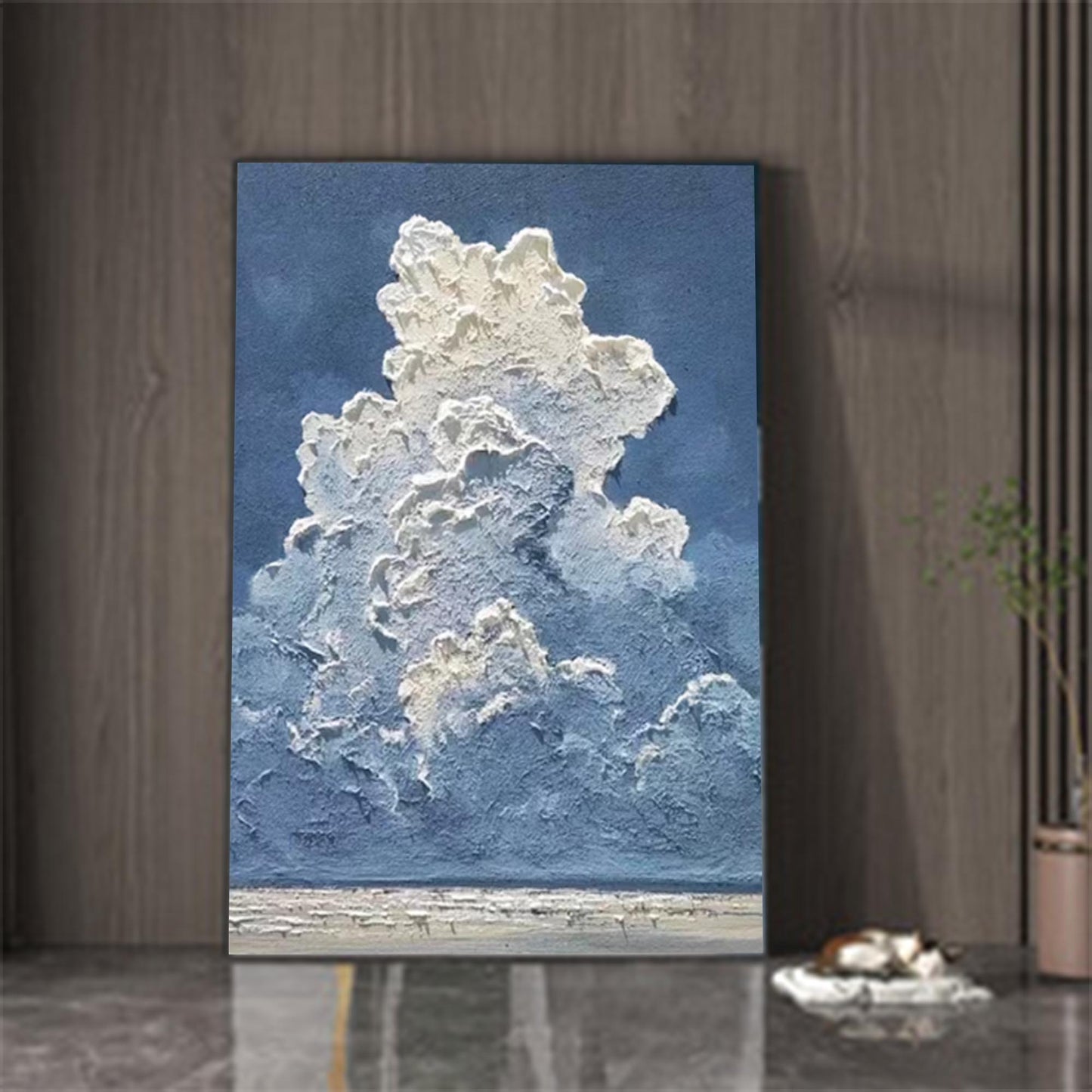 Cumulus - Sculptural Cloud 3D Wall Art Textured Canvas