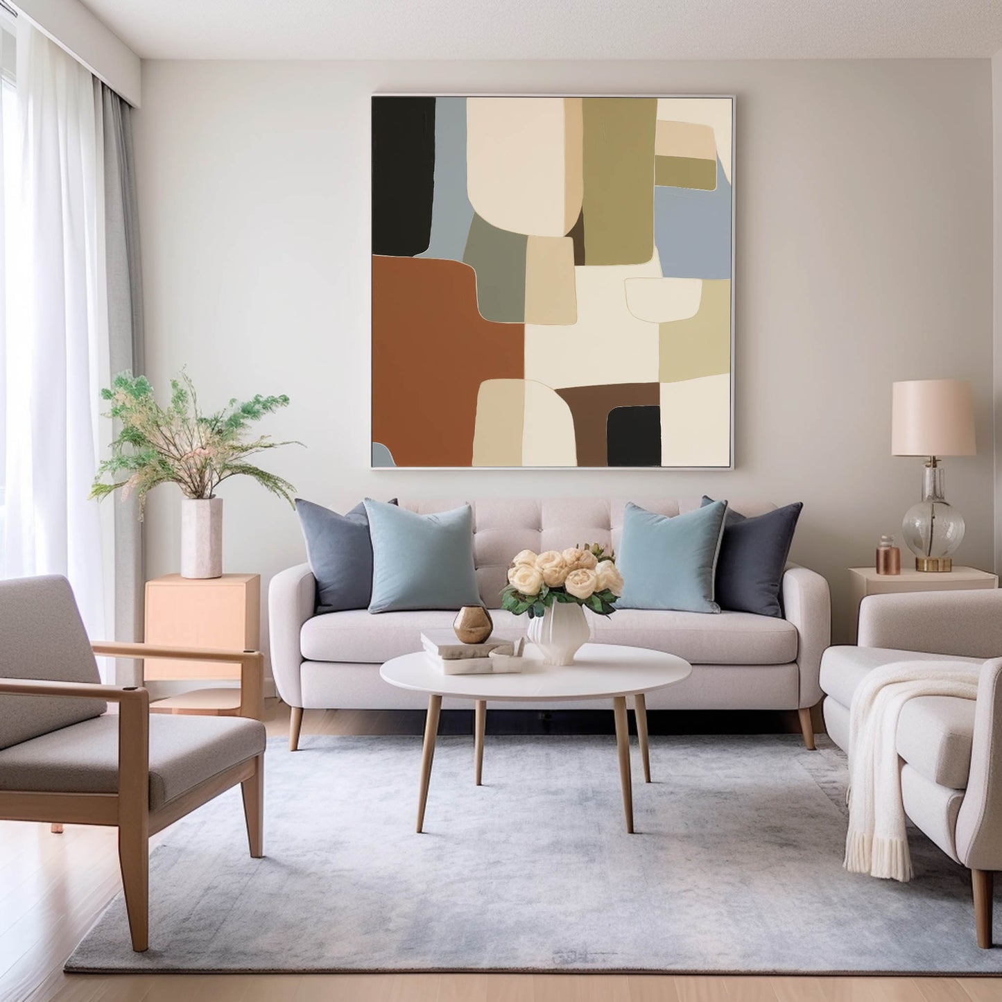 Terra Firma - Modern Minimal Brown and Gray Wall Art