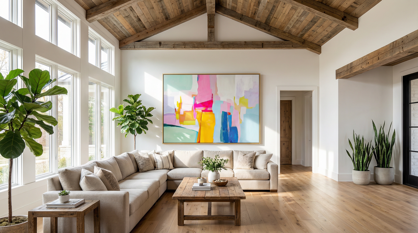 Abstract Textured Canvas Art – Hand-Finished Modern Wall Art