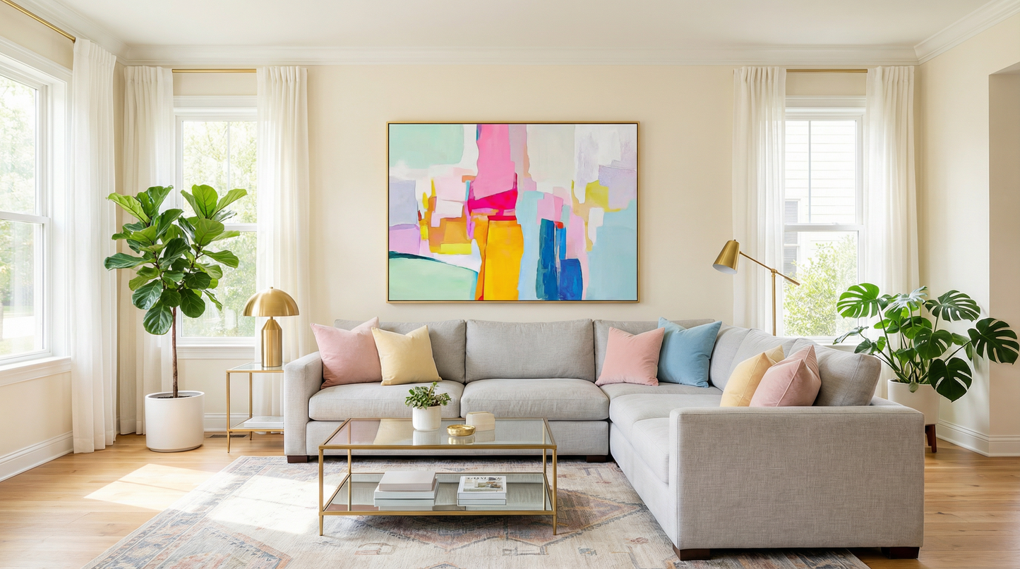 Abstract Textured Canvas Art – Hand-Finished Modern Wall Art