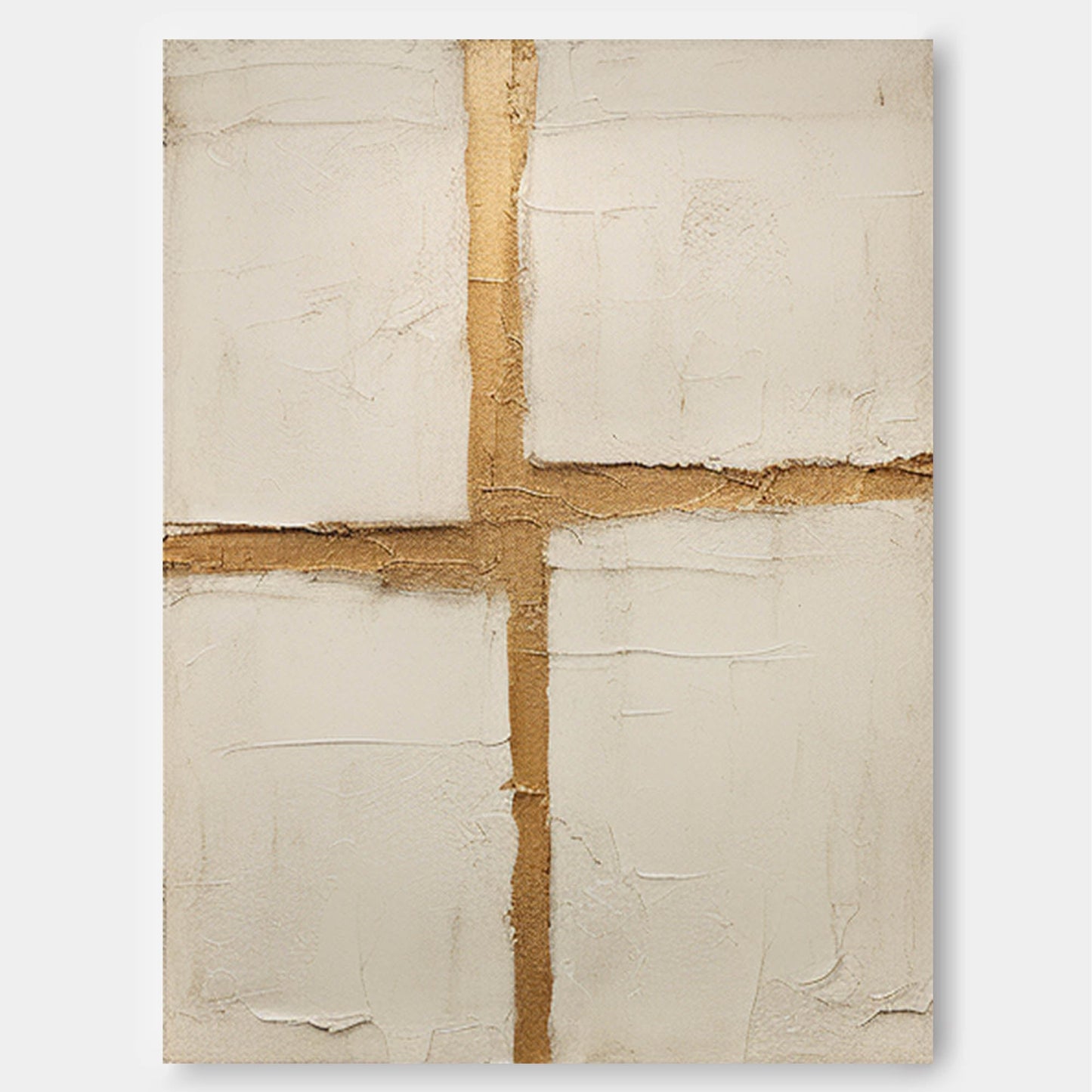 Ancient Pillar - Minimalist Textured Art Wabi Sabi Canvas