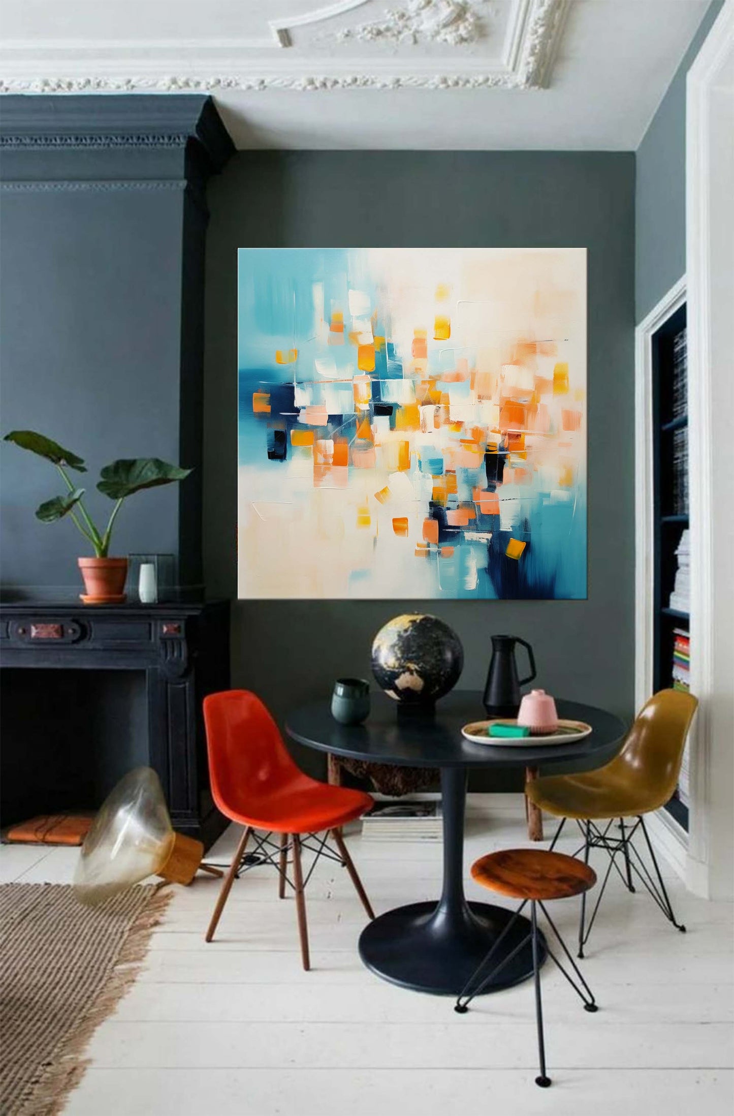Digital Confetti - Contemporary Abstract Square Art Painting
