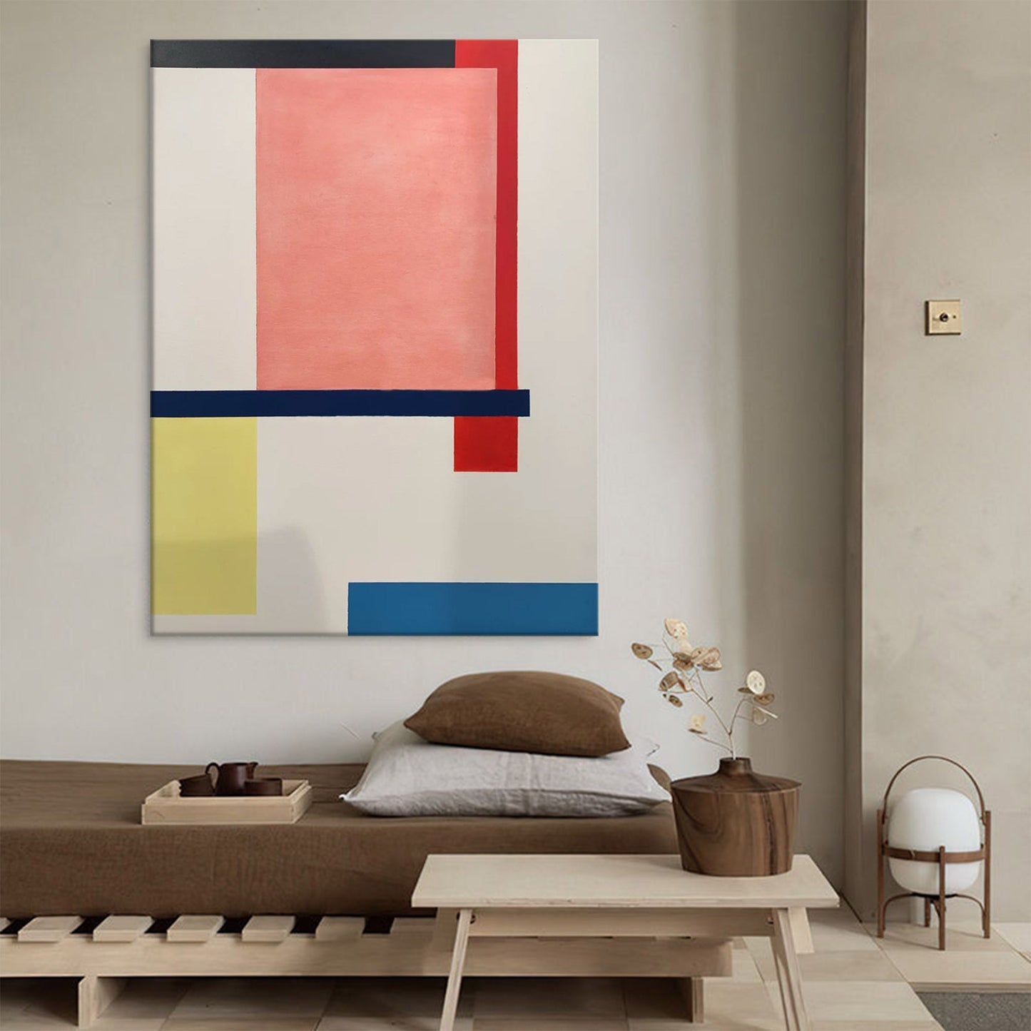 Primary Balance - Abstract Geometric Art Canvas Painting