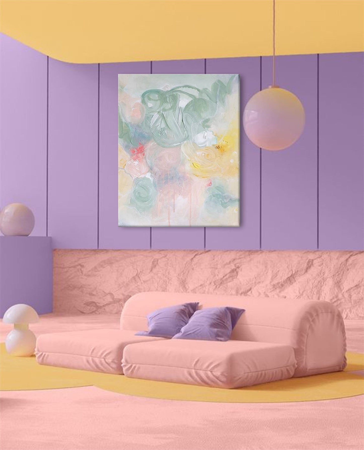 Ethereal Garden - Soft Abstract Painting Pastel Floral Art