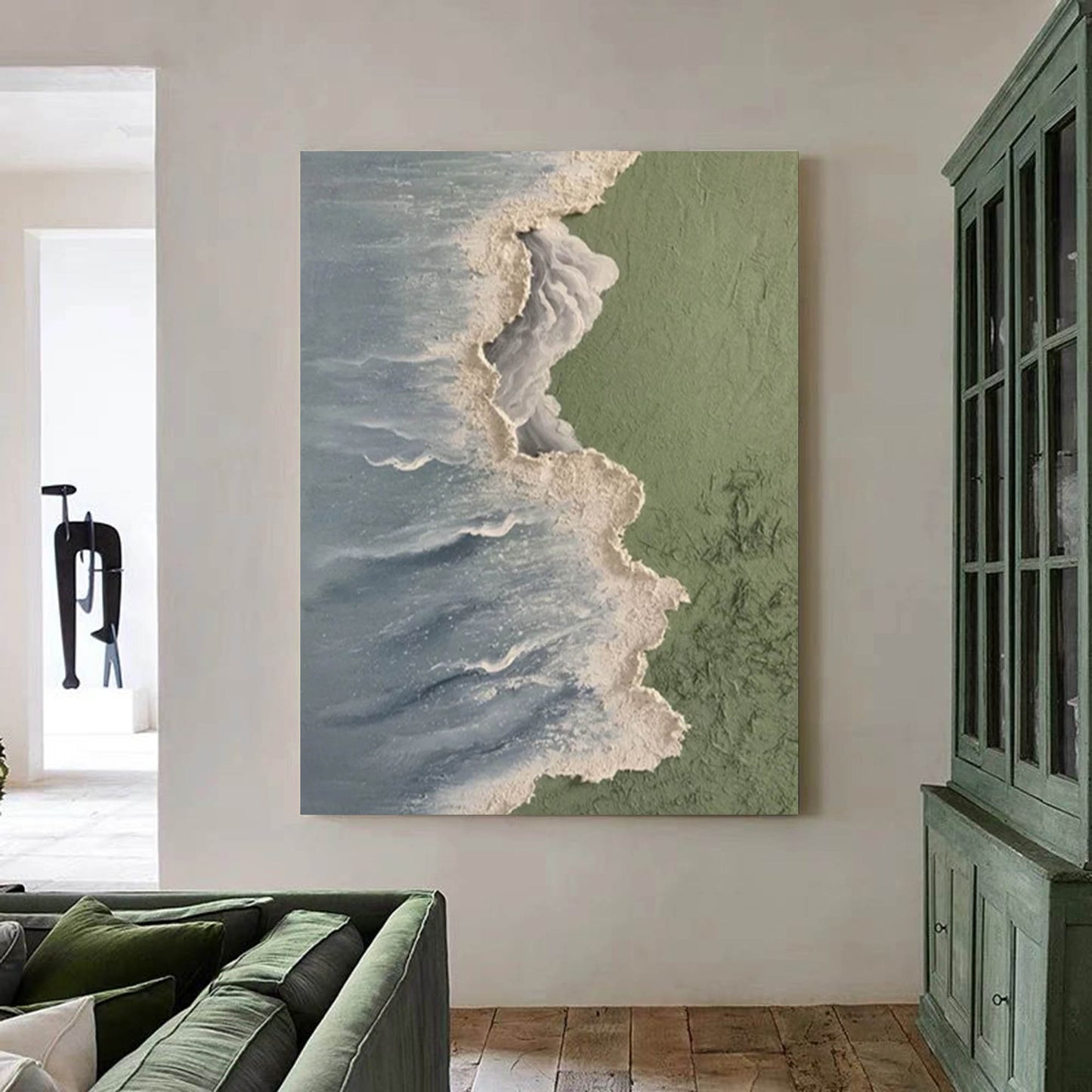 Coastal Relief - Ocean Wall Art 3D Textured Beach Canvas