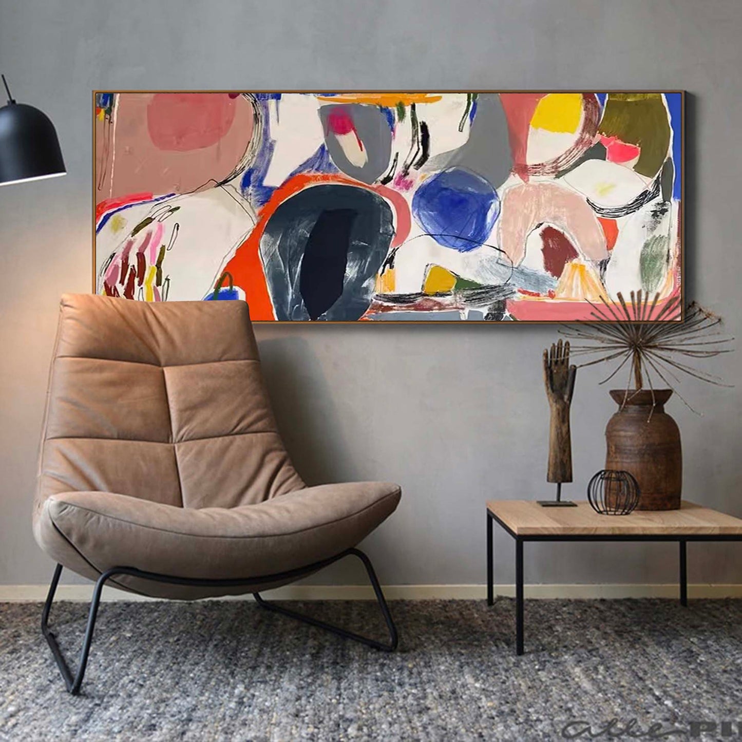 Eclectic Forms - Horizontal Wall Art Colorful Abstract Canvas