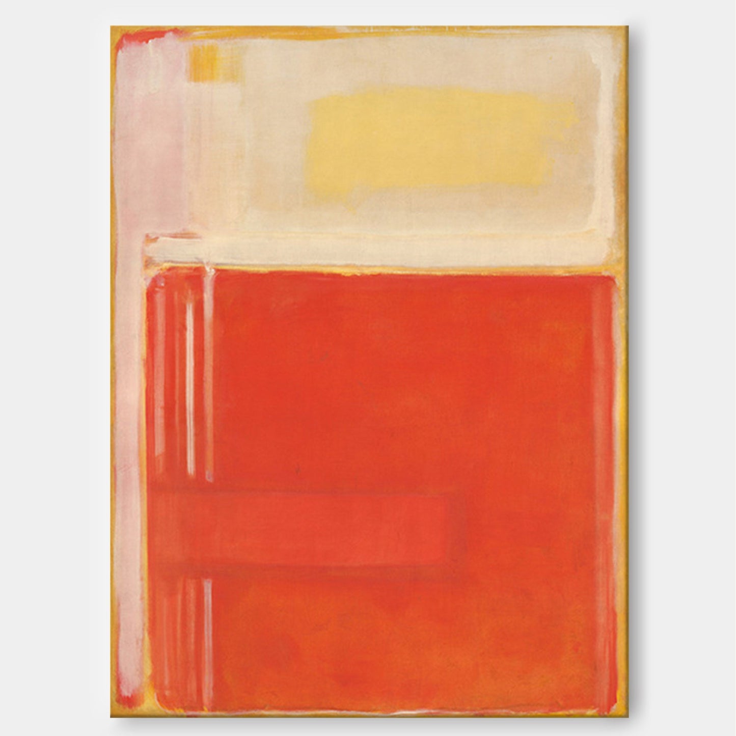 Red Field - Red Abstract Painting Modern Color Field Canvas Art