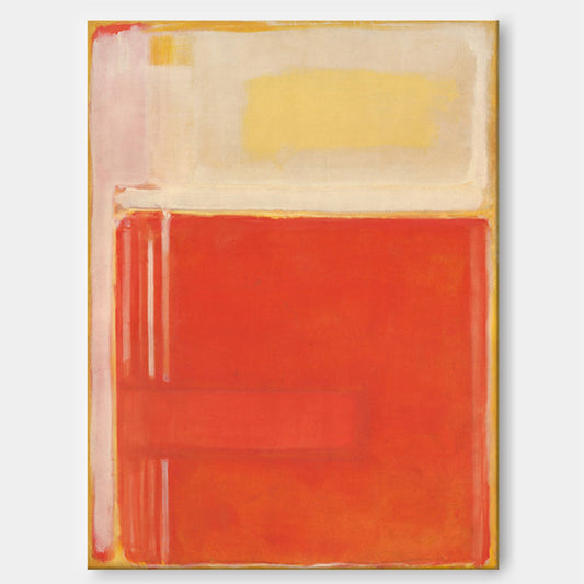 Red Field - Red Abstract Painting Modern Color Field Canvas Art