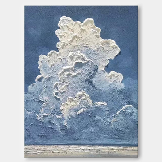 Cumulus - Sculptural Cloud 3D Wall Art Textured Canvas