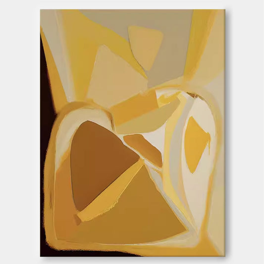 Ochre Forms - Mid Century Modern Wall Art Minimalist Abstract