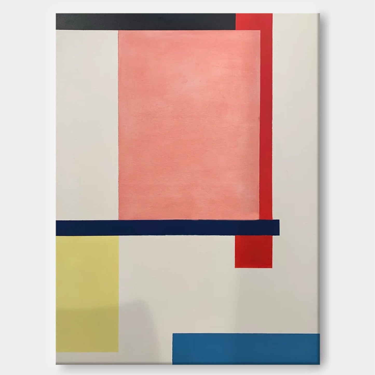 Primary Balance - Abstract Geometric Art Canvas Painting