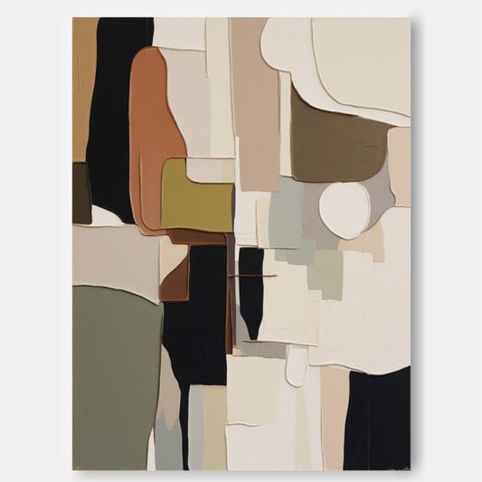 Earthscape Forms - Organic Modern Textured Abstract Art in Neutrals