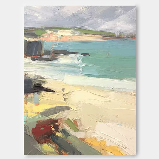 Coastal Texture - Abstract Seascape Wall Art Oil Painting