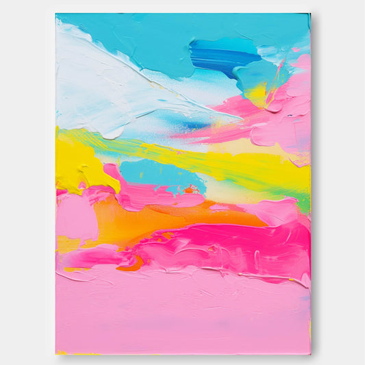 Summer Bliss - Happy and Bright Colored Paintings with Heavy Texture