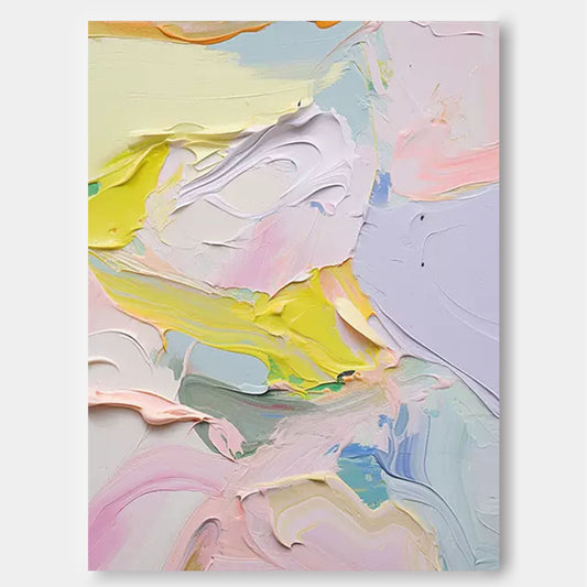 Spring Bloom - Pastel Impasto Painting Abstract Floral