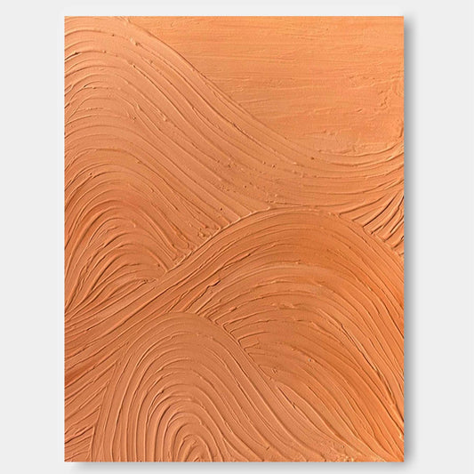 Meditative Dunes - Minimalist Zen Wall Art in Burnt Orange