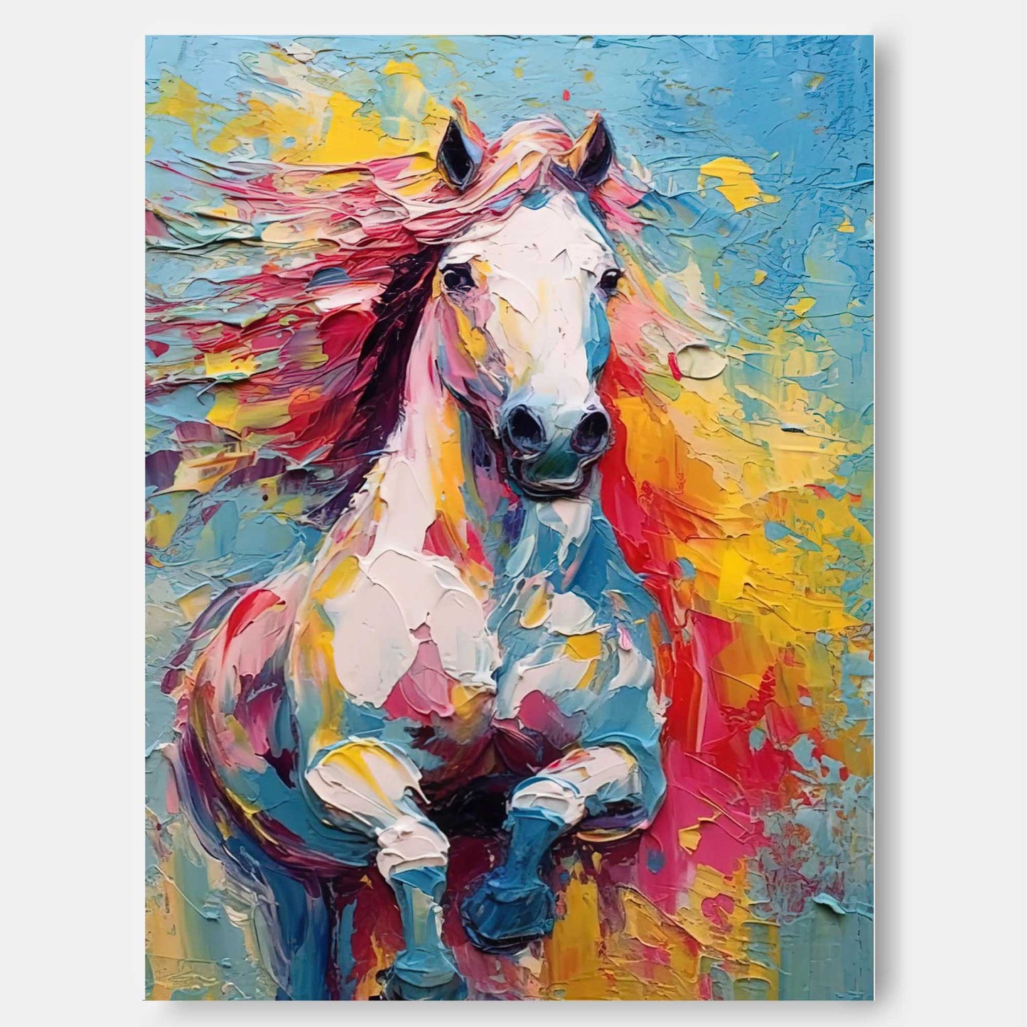 Spirit of the Wild - Vibrant Abstract Animal Painting of a Horse